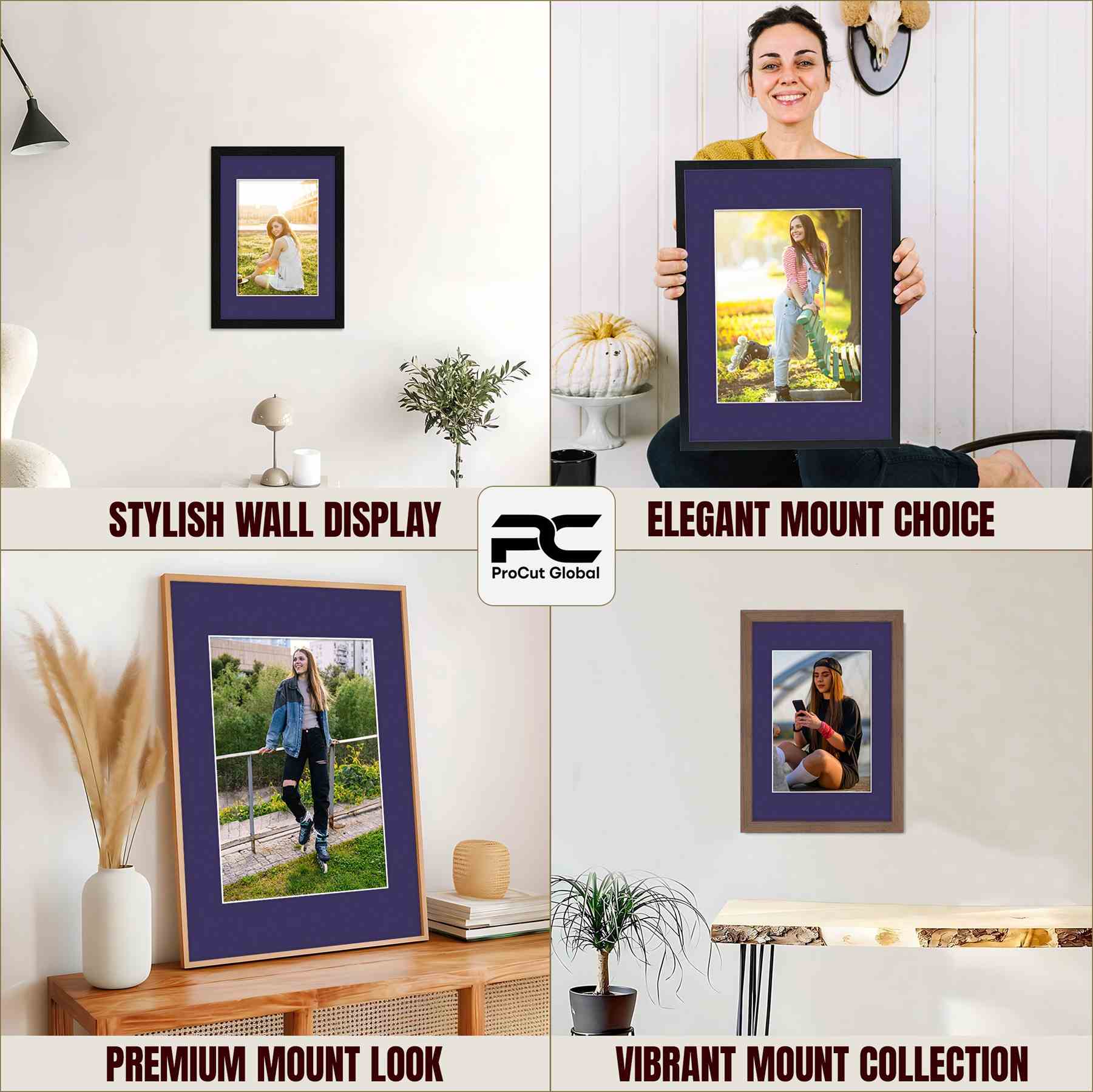 Damson 10x8" Picture Mount With 6x4" Aperture | Acid-Free Mat Board For Picture Frames thumbnail 3