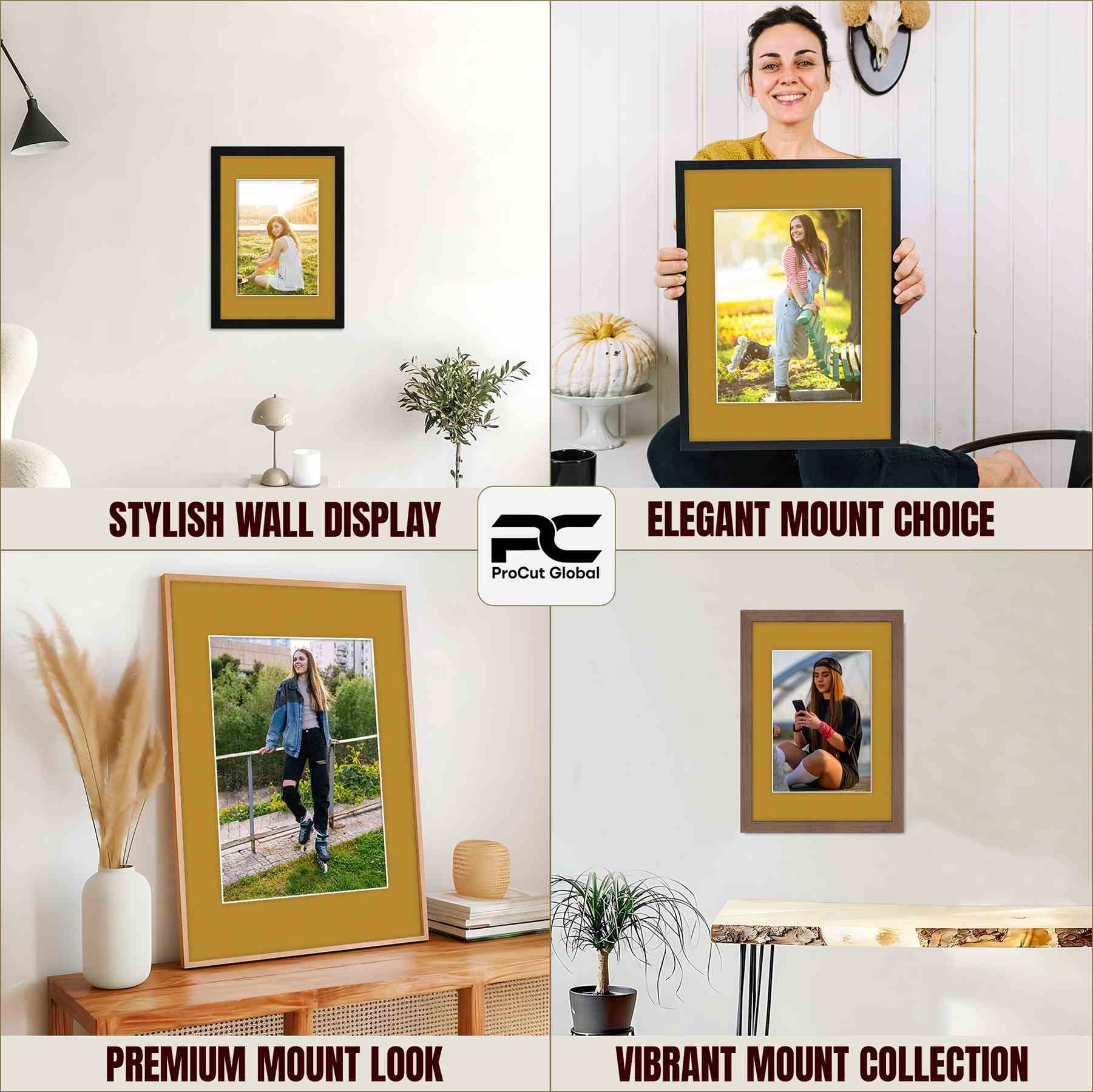 Antique Gold 7x5" Picture Mount With 6x4" Aperture | Acid-Free Mat Board For Photos & Artwork thumbnail 3