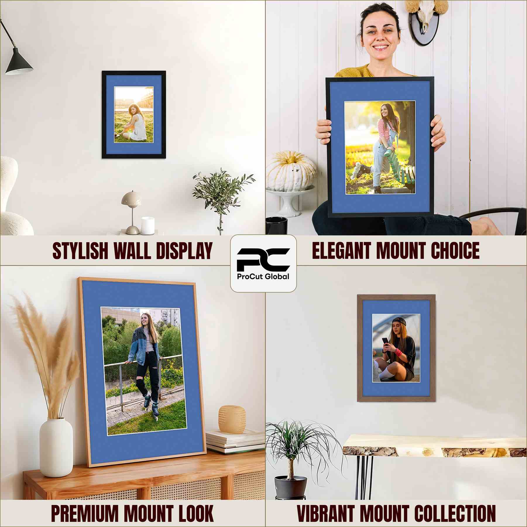 Pacific Blue 7x5" Picture Mount With 6x4" Aperture | Acid-Free Mat Board For Photos & Artwork thumbnail 3