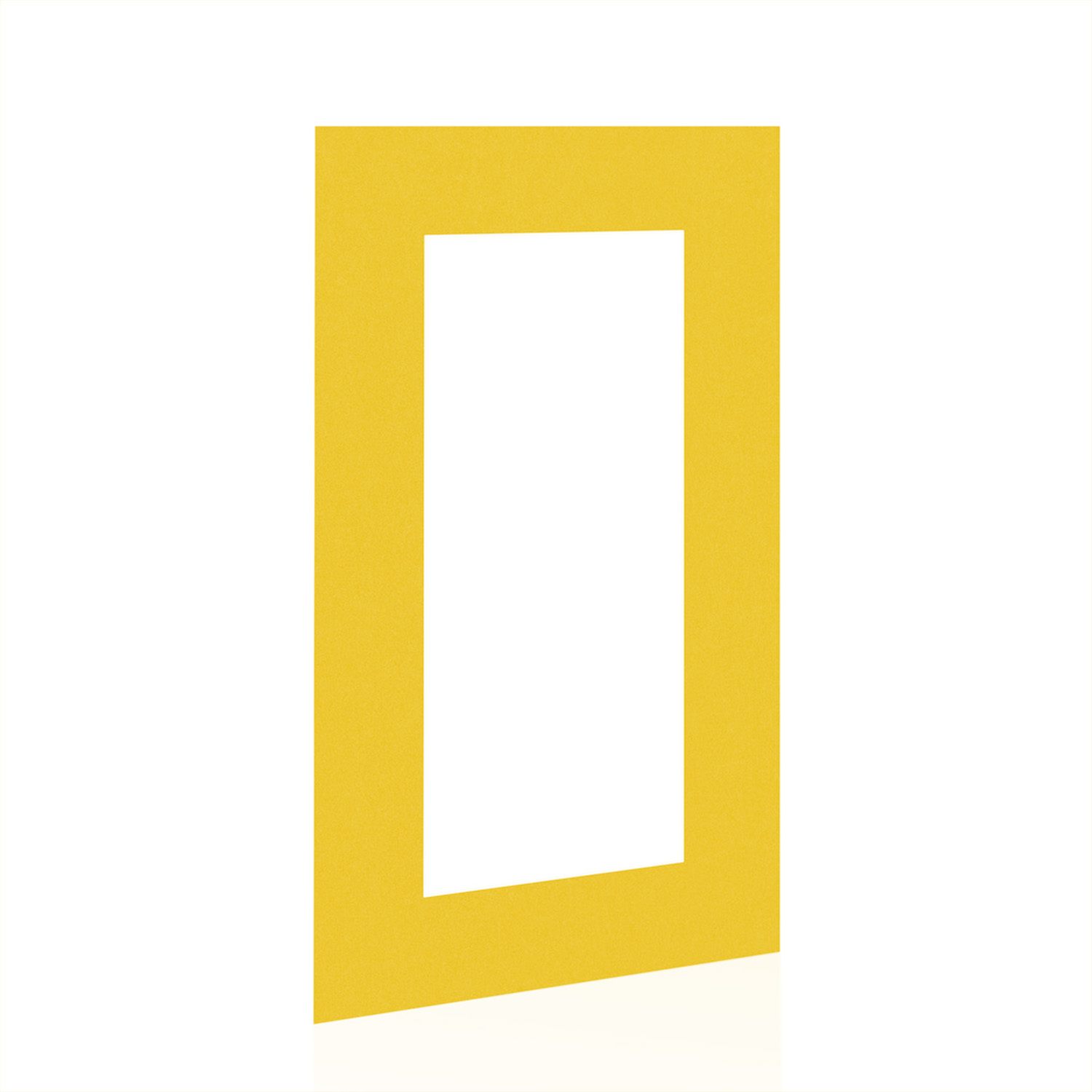 Bright Yellow 16x9" Picture Mount With 12x5" Aperture | Acid-Free Mat Board For Photos & Artwork
