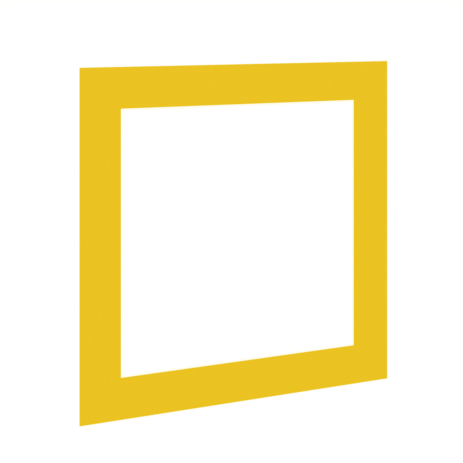 Bright Yellow 40x40cm Picture Mount With 30x30cm Aperture | Acid-Free Mat Board For Picture Frames