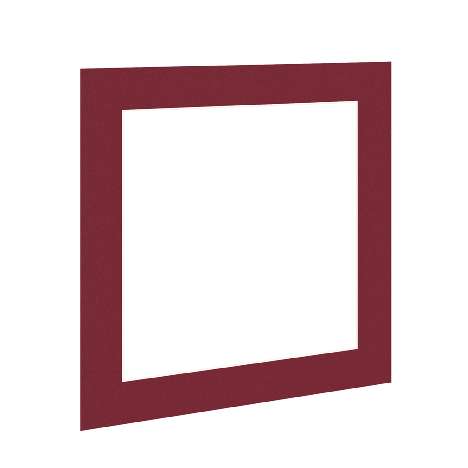 Burgundy 40x40cm Picture Mount With 30x30cm Aperture | Acid-Free Mat Board For Picture Frames
