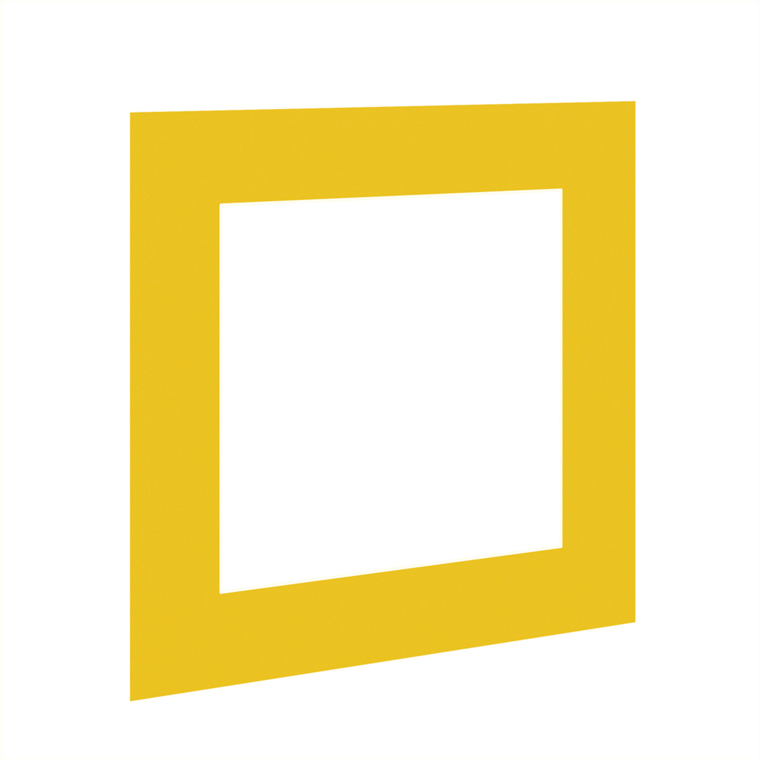Bright Yellow 60x60cm Picture Mount With 40x40cm Aperture | Acid-Free Mat Board For Photos & Artwork