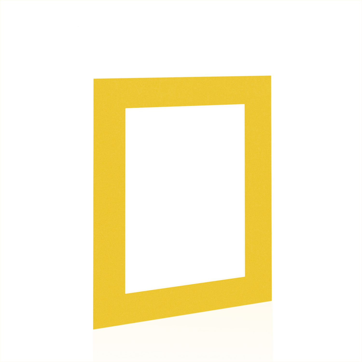 Bright Yellow 8x6" Picture Mount With 6x4" Aperture | Acid-Free Mat Board For Picture Frames