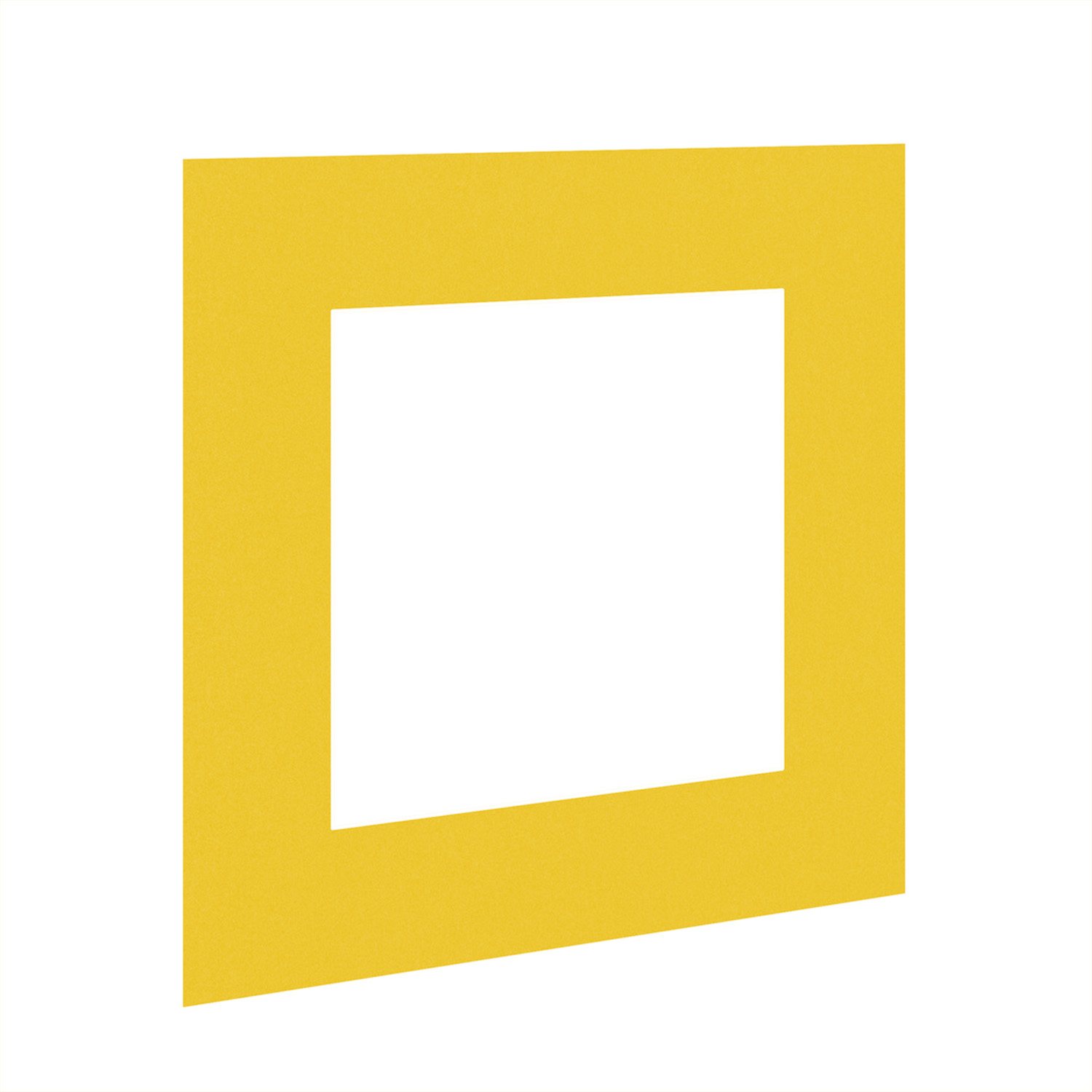 Bright Yellow 8x8" Picture Mount With 5x5" Aperture | Acid-Free Mat Board For Picture Frames