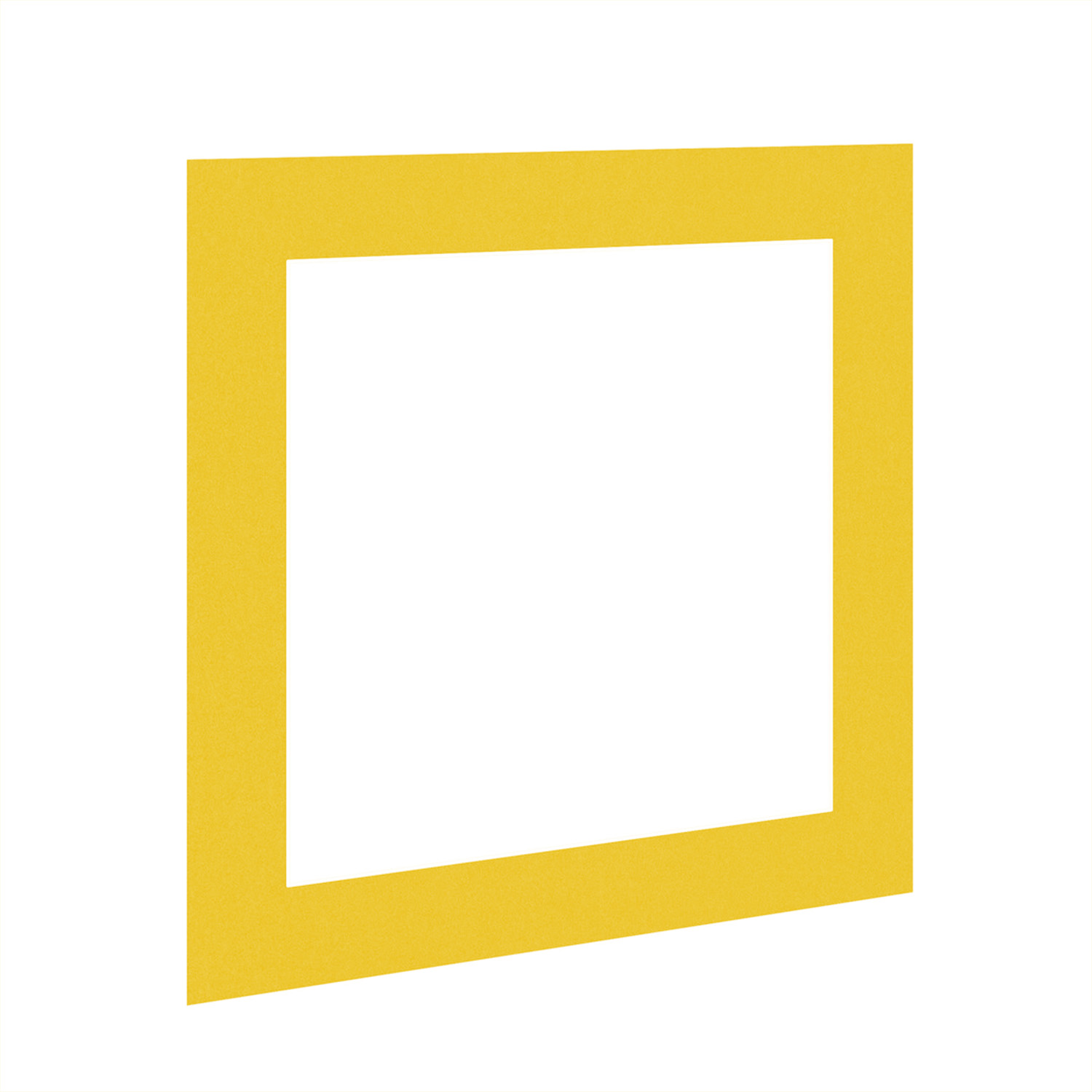 Bright Yellow 8x8" Picture Mount With 6x6" Aperture | Acid-Free Mat Board For Photos & Artwork
