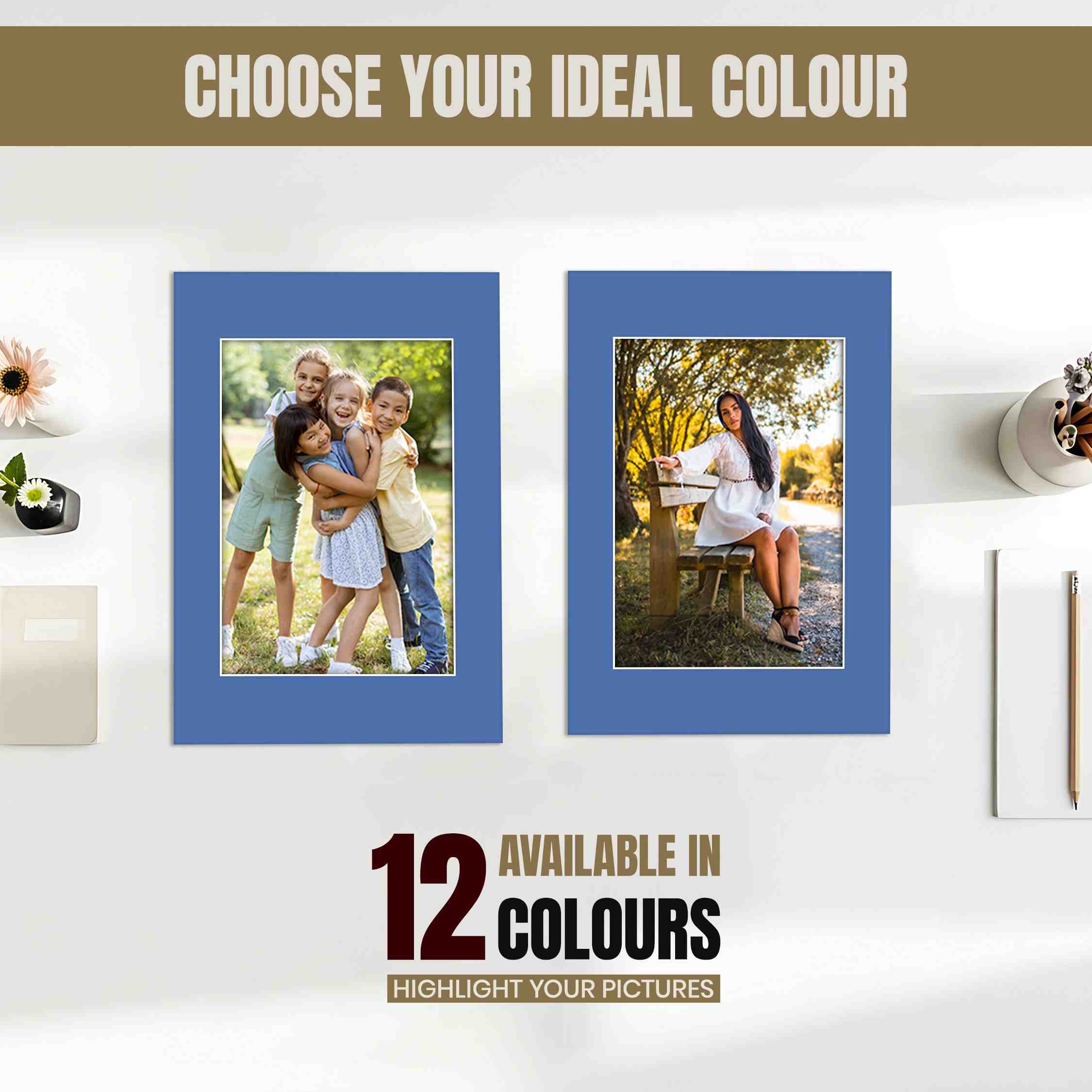 Pacific Blue 16x12" Picture Mount With 14x11" Aperture | Acid-Free Mat Board For Photos & Artwork thumbnail 5