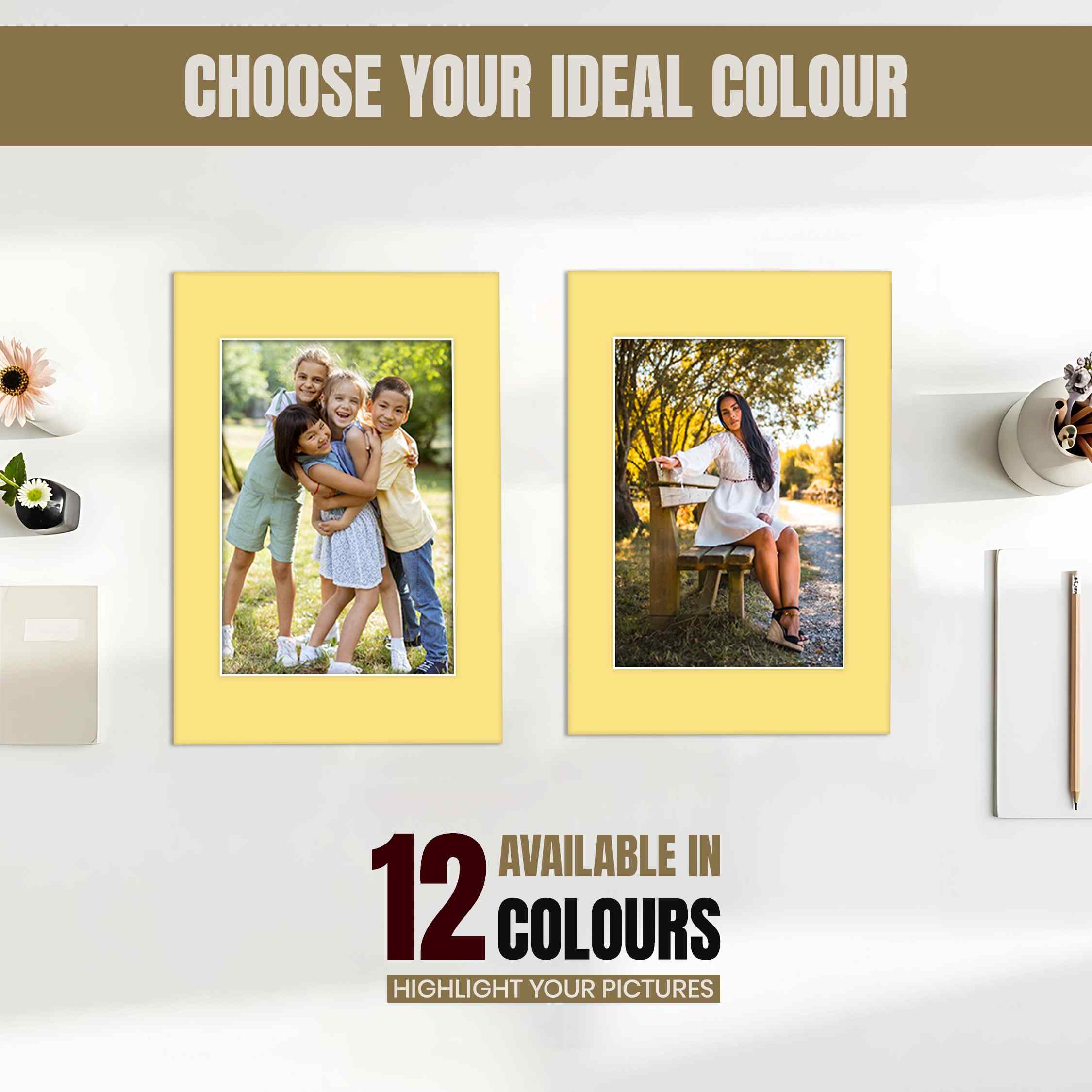 Primrose 8x8" Picture Mount With 5x5" Aperture | Acid-Free Mat Board For Photos & Artwork thumbnail 5