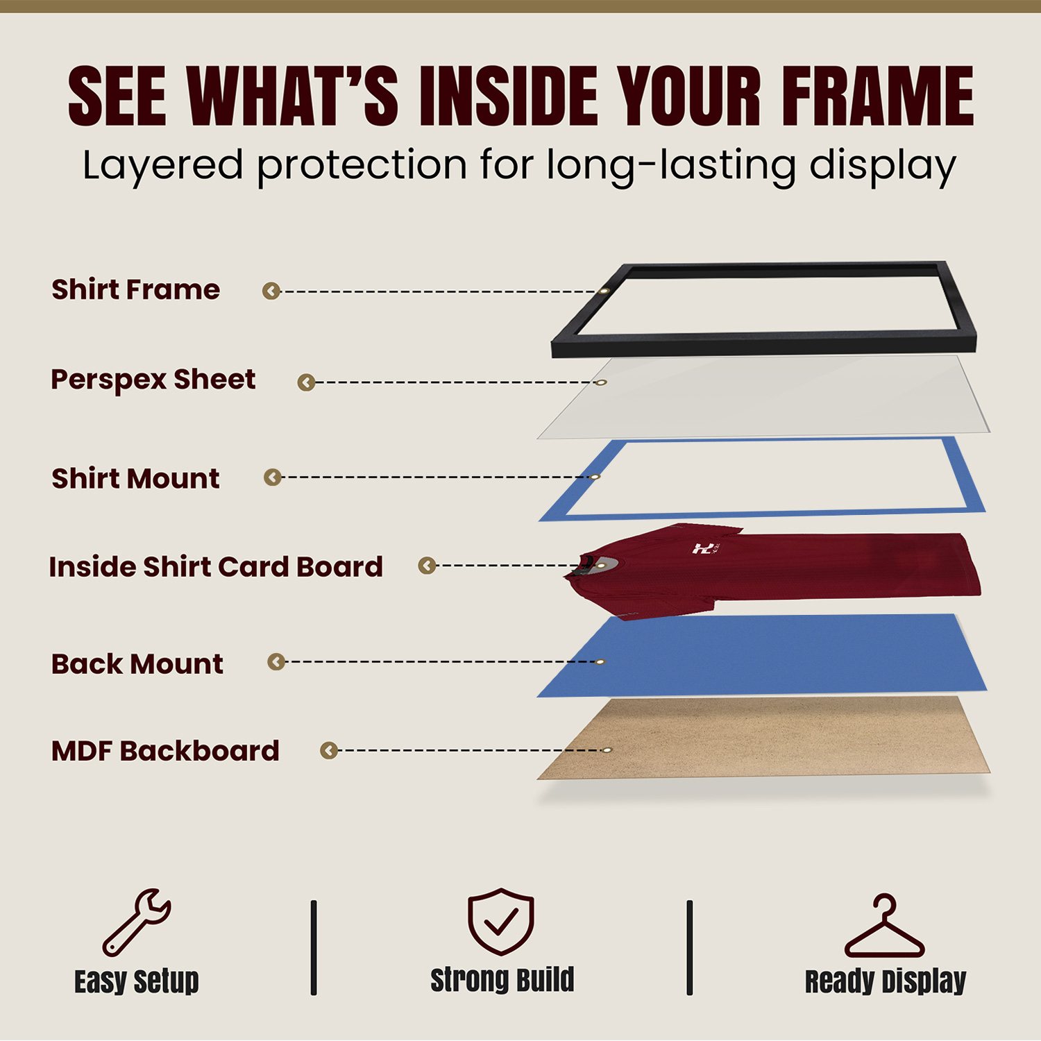 70x50cm Mat Black Football Shirt Frame With Pacific Blue Mount And Perspex Front - Box Display For Football, Rugby, And Other Sports Jerseys thumbnail 4