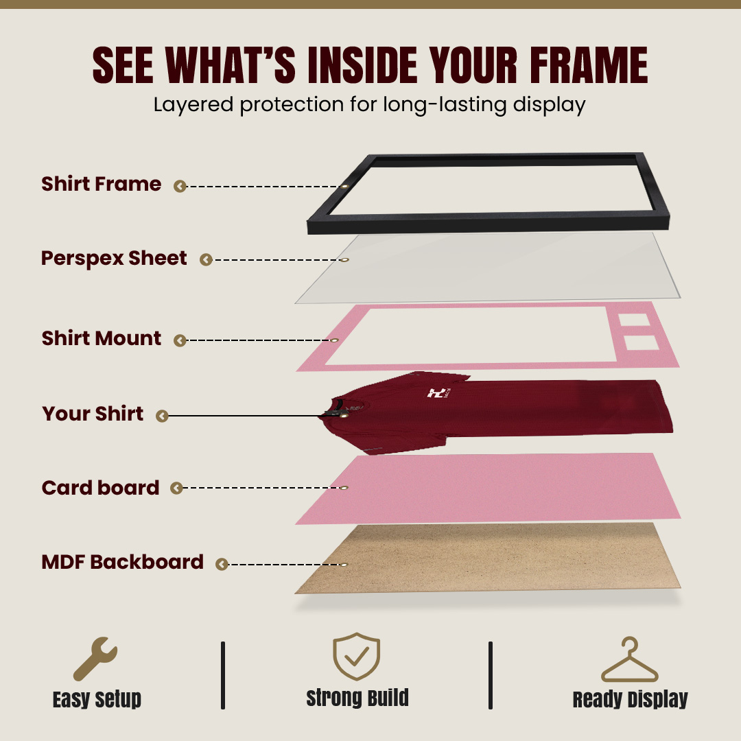 90x60cm Mat Black Football Shirt Frame With Dusty Rose Mount And Perspex Front - Box Display For Football, Rugby, And Other Sports Jerseys thumbnail 4