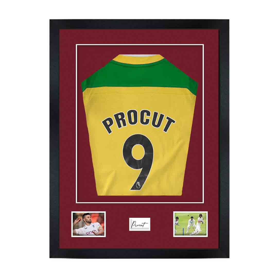 77.5x58.5cm Mat Black Football Shirt Frame With Burgundy Mount And Perspex Front - Box Display For Football, Rugby, And Other Sports Jerseys