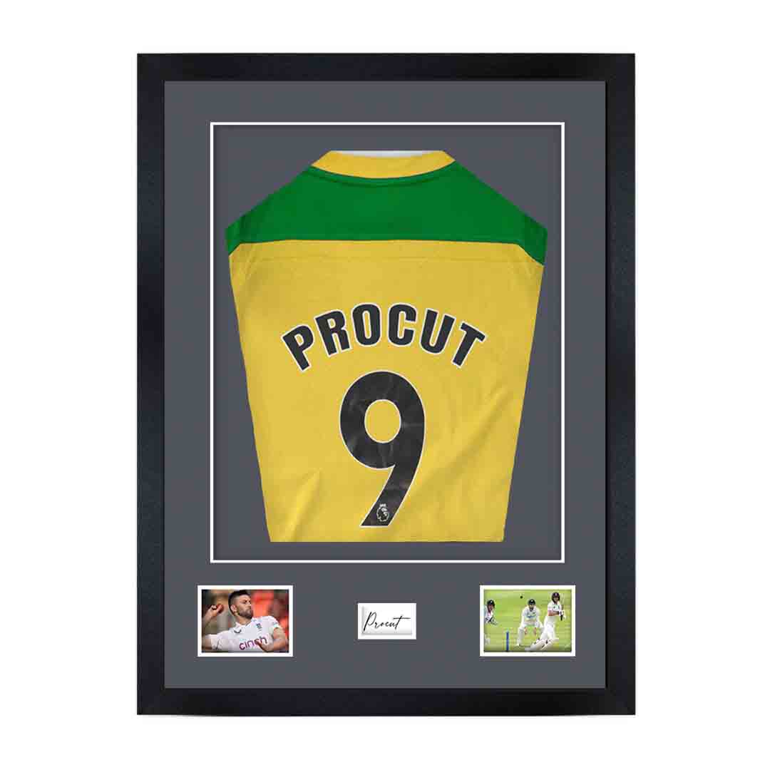 77.5x58.5cm Mat Black Football Shirt Frame With Charcoal Grey Mount And Perspex Front - Fits Football, Rugby, And Other Sports Jerseys