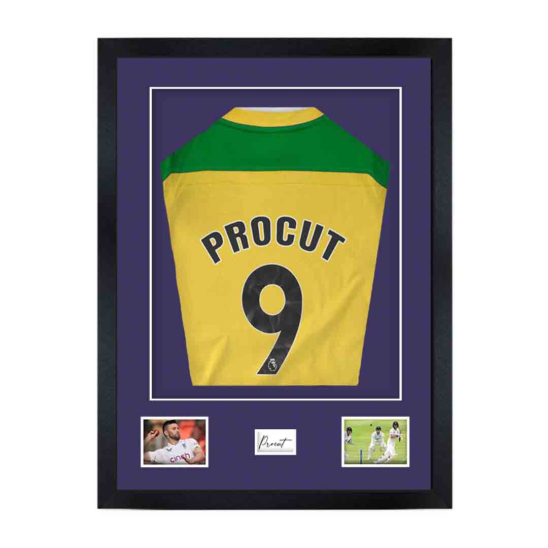 77.5x58.5cm Mat Black Football Shirt Frame With Damson Mount And Perspex Front - Fits Football, Rugby, And Other Sports Jerseys