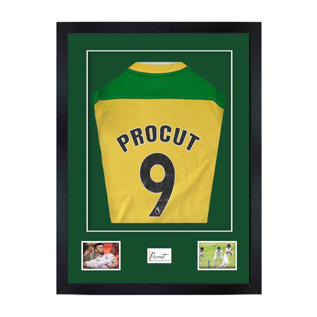 77.5x58.5cm Mat Black Football Shirt Frame With Forest Green Mount And Perspex Front - Fits Football, Rugby, And Other Sports Jerseys