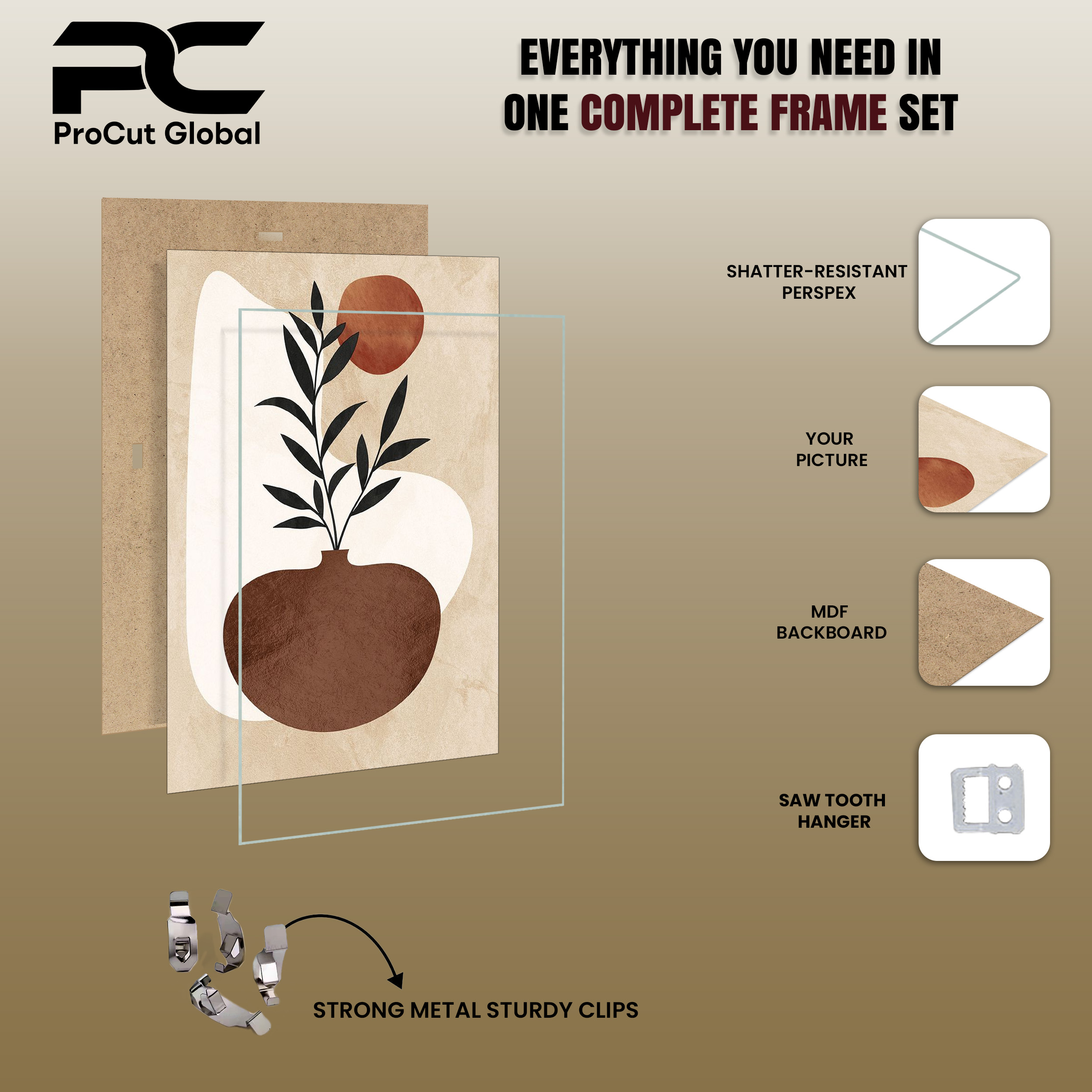 Frameless Clip Frames 60X45CM