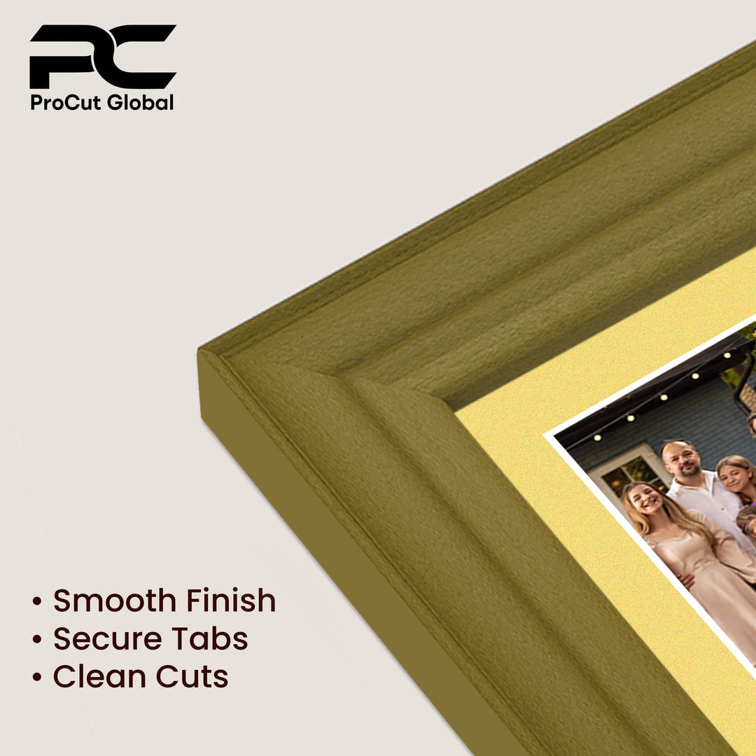 12x12" Gold Classic Multi Aperture Photo Frame Holds 6x4" (x4) Photos With Primrose Mount | Modern Collage Frame thumbnail 7