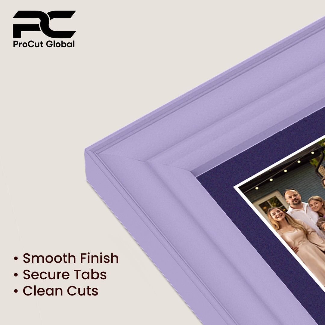 12x12" Purple Classic Multi Aperture Photo Frame Holds 6x4" (x4) Photos With Damson Mount | Modern Collage Frame thumbnail 7