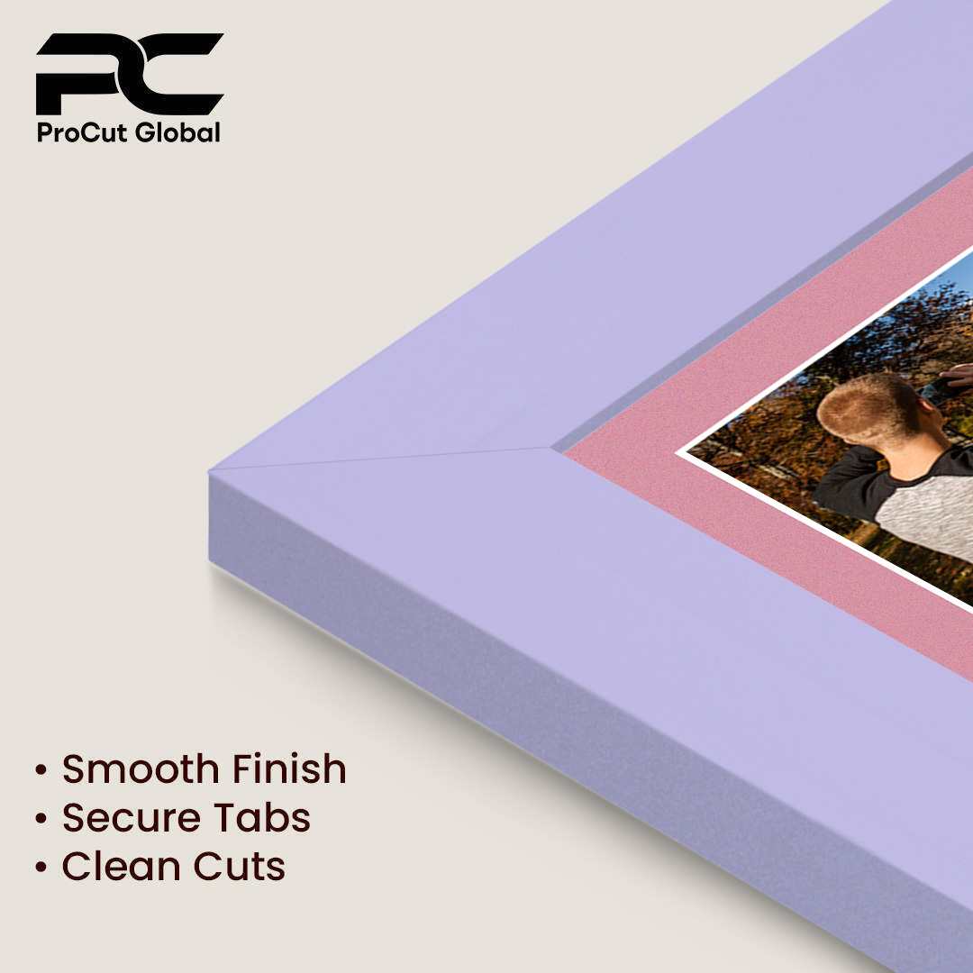 50x20cm Purple Modern Multi Aperture Photo Frame Holds 6x4" (x4) Photos With Dusty Rose Mount | Modern Collage Frame thumbnail 7