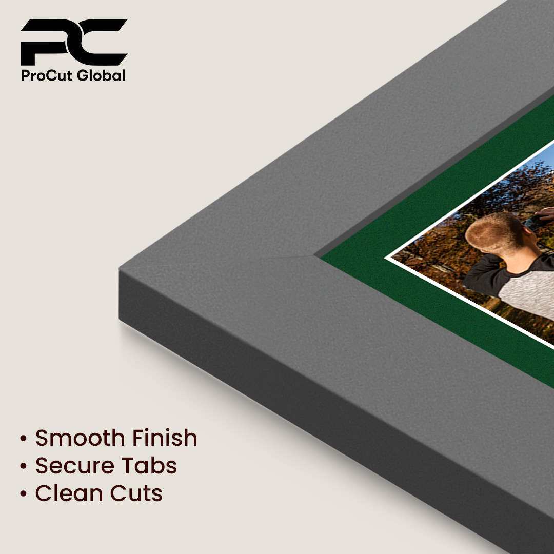 20x16" Dark Grey Modern Multi Aperture Photo Frame - Fits 7x5" (x2) & 6x4" (x7) Photos | Collage Frame thumbnail 7