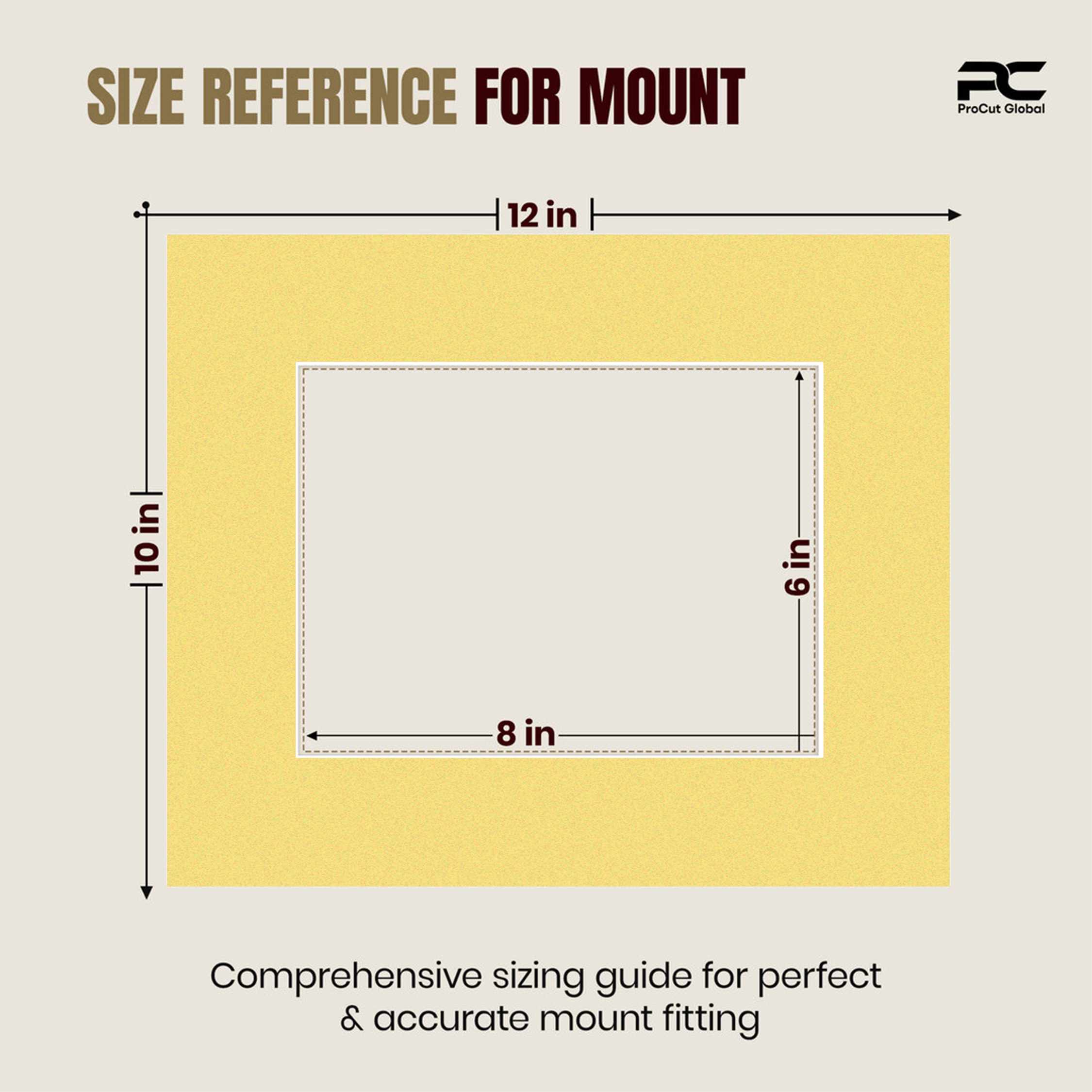 Primrose 12x10" Picture Mount With 8x6" Aperture | Acid-Free Mat Board For Picture Frames thumbnail 2