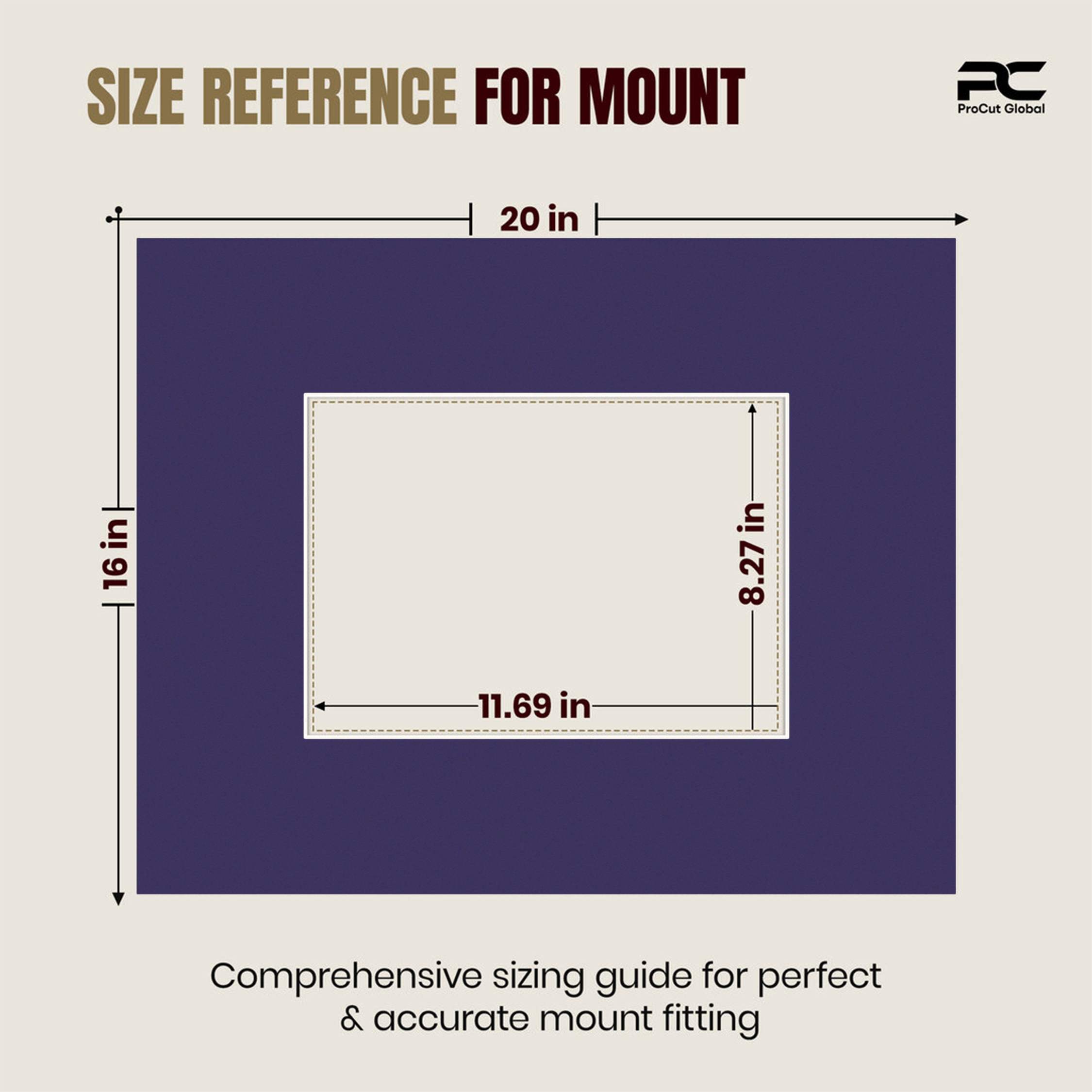 Damson 20x16" Picture Mount With A4 Aperture | Acid-Free Mat Board For Photos & Artwork thumbnail 2