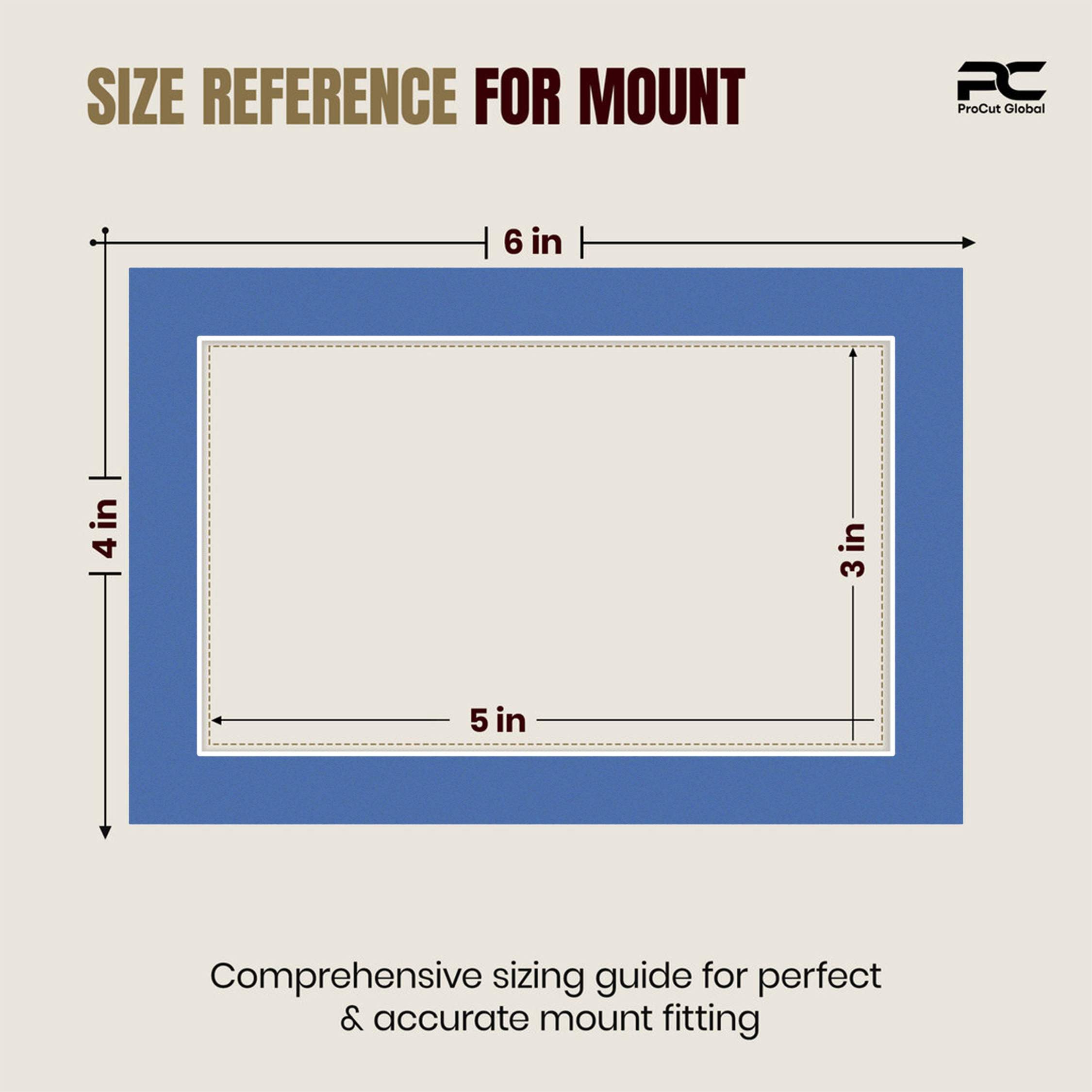 Pacific Blue 6x4" Picture Mount With 5x3" Aperture | Acid-Free Picture Mount Board thumbnail 2