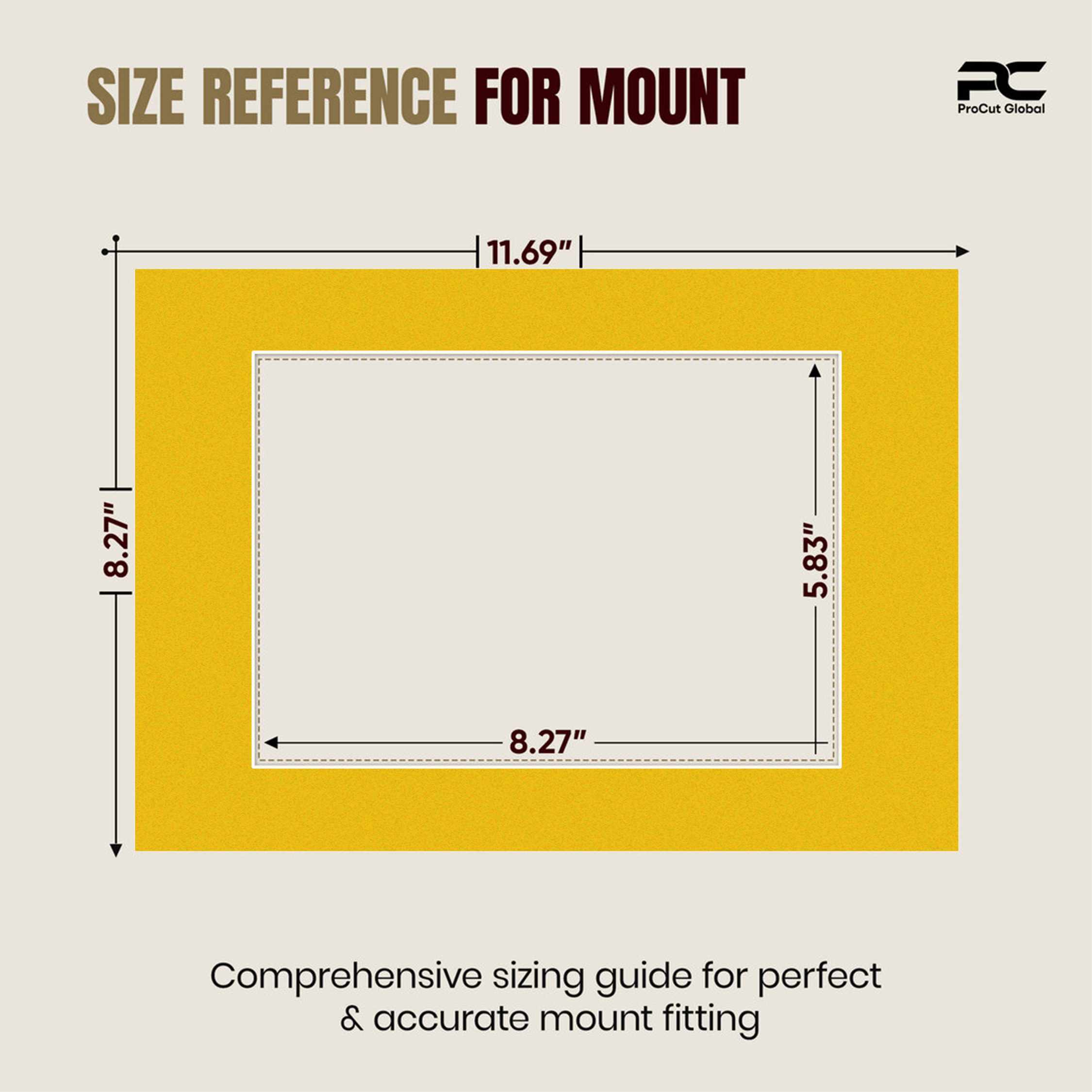 Bright Yellow A4 Picture Mount With A5 Aperture | Acid-Free Picture Mount Board thumbnail 2