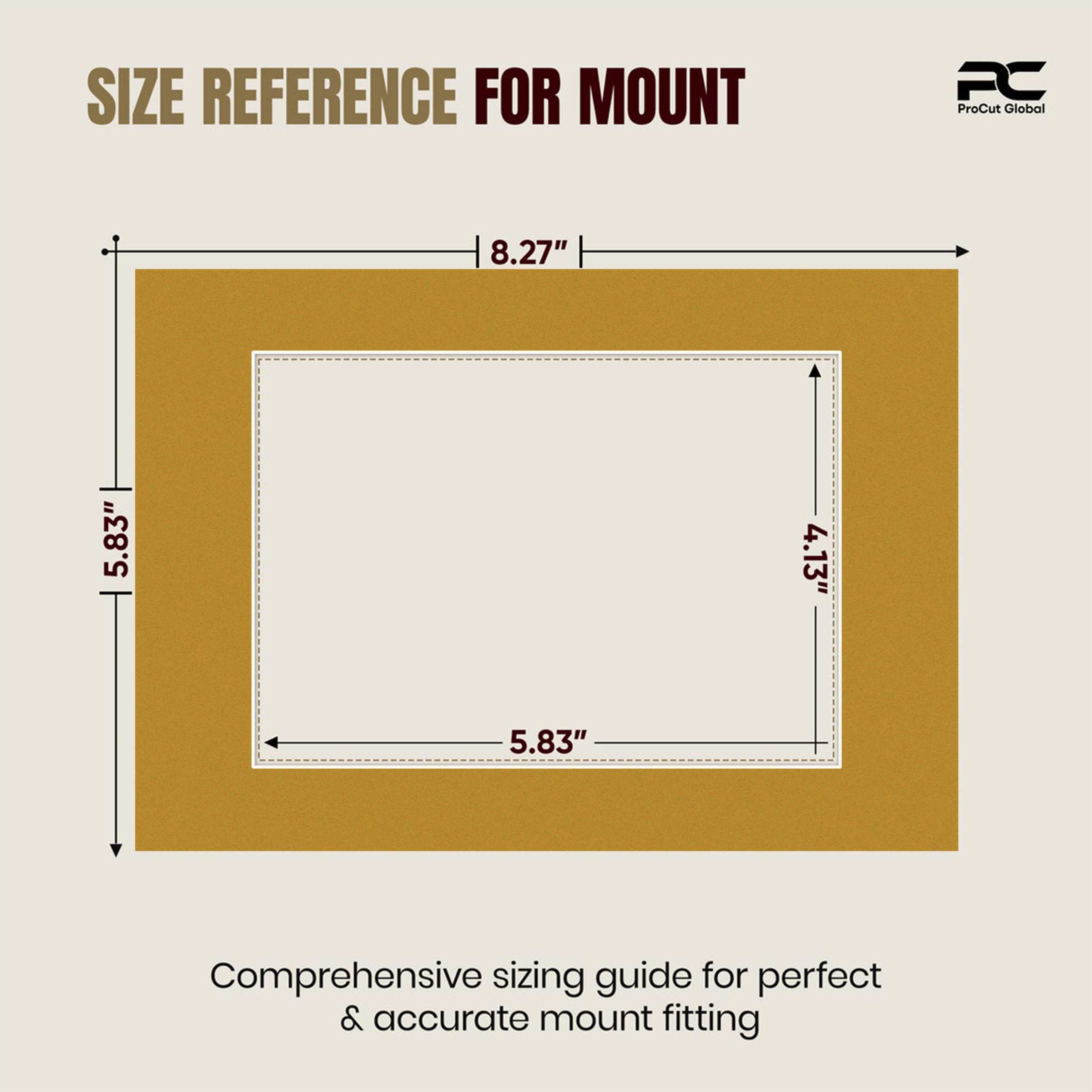 Antique Gold A5 Picture Mount With A6 Aperture | Acid-Free Mat Board For Photos & Artwork thumbnail 2