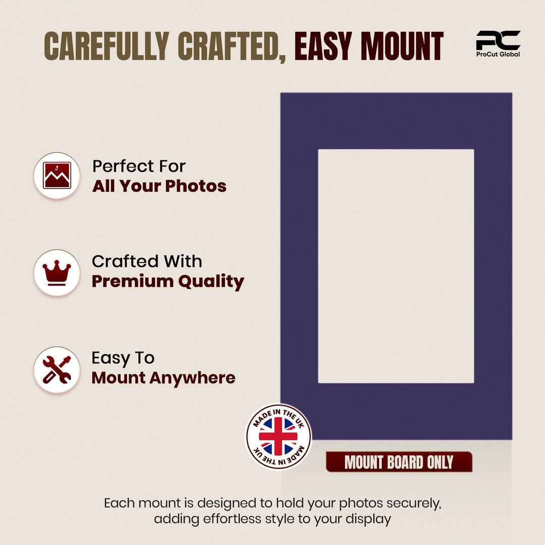 Damson 90x60cm Picture Mount With 60x40cm Aperture | Acid-Free Mat Board For Photos & Artwork thumbnail 7