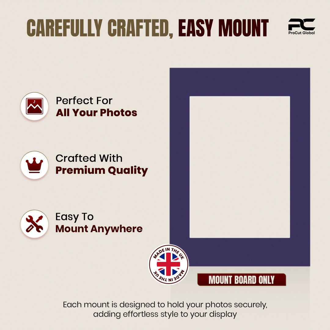 Damson A6 Picture Mount With A7 Aperture | Acid-Free Mat Board For Photos & Artwork thumbnail 7