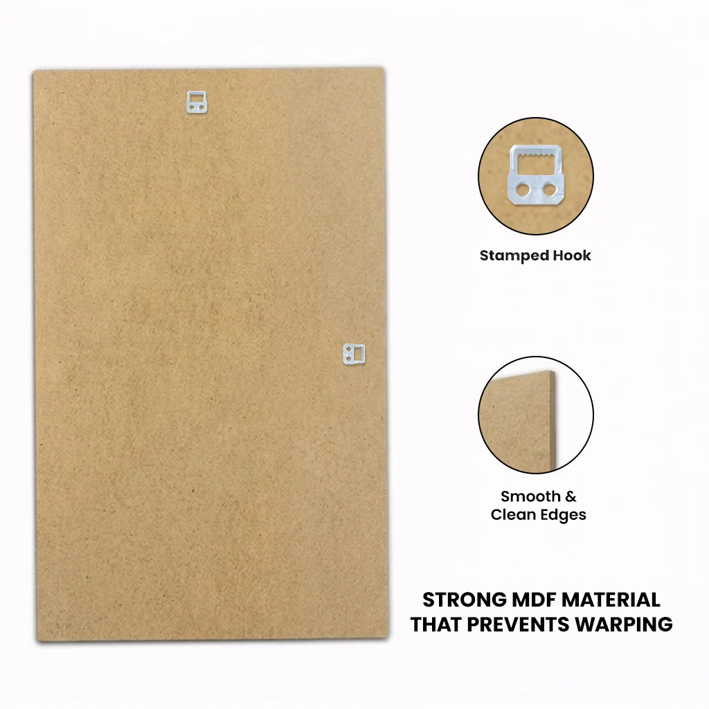19x13" MDF Picture Frame Backing with Strut Stand | Strong Replacement Backing Board thumbnail 3