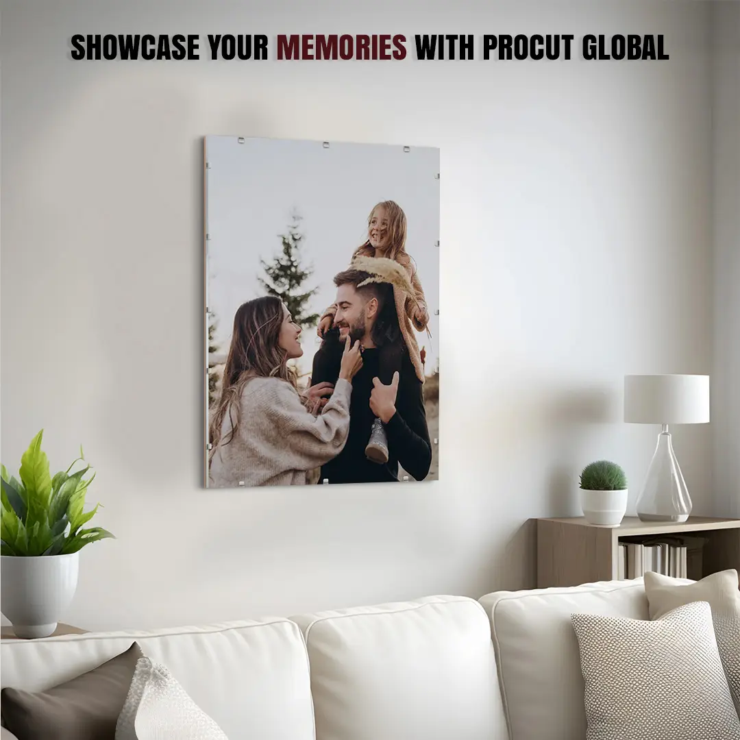 100x60cm Frameless Clip Frame | Clear Acrylic Photo, Art & Poster Display thumbnail 2