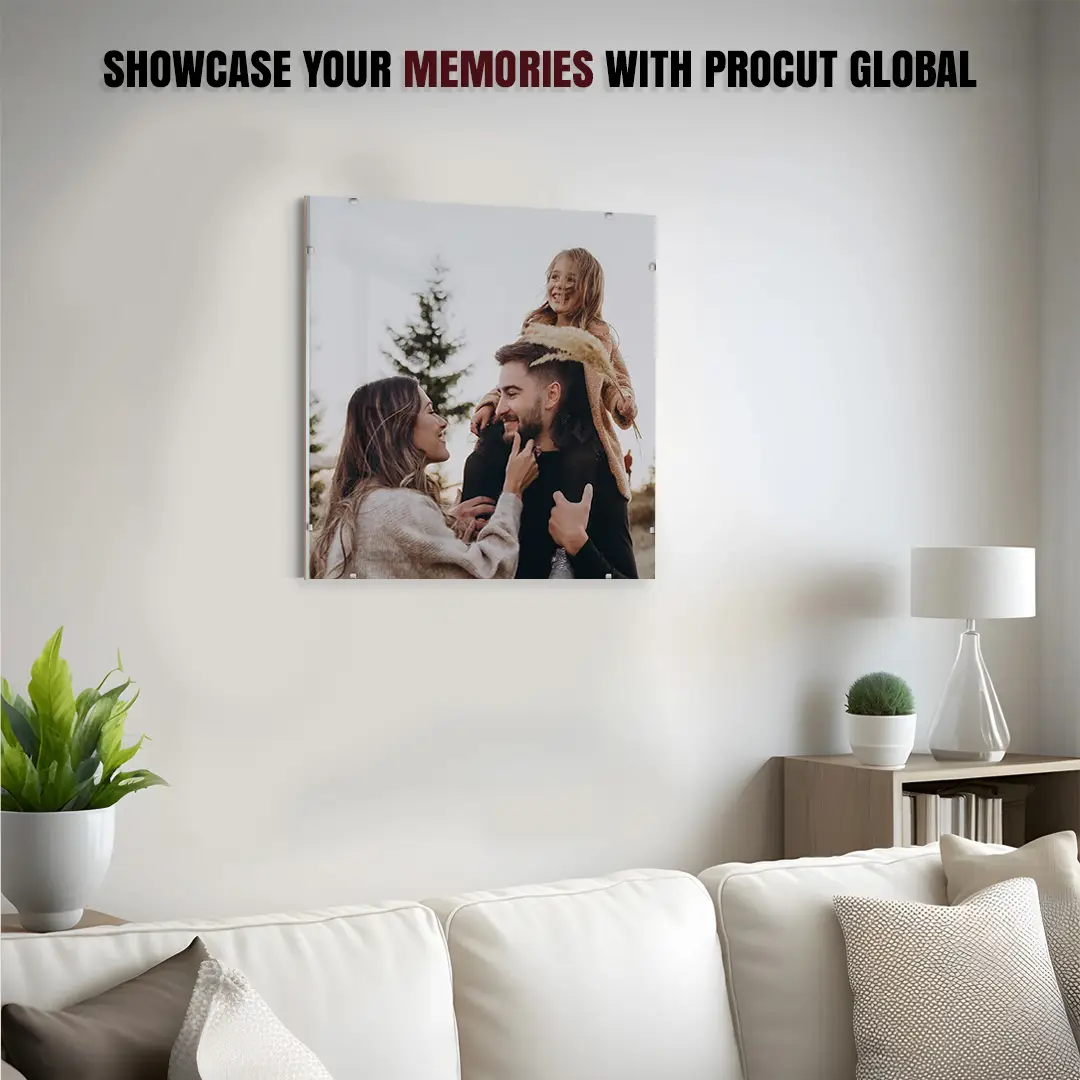 40x40cm Frameless Clip Frame | Clear Acrylic Display For Photos & Posters thumbnail 2
