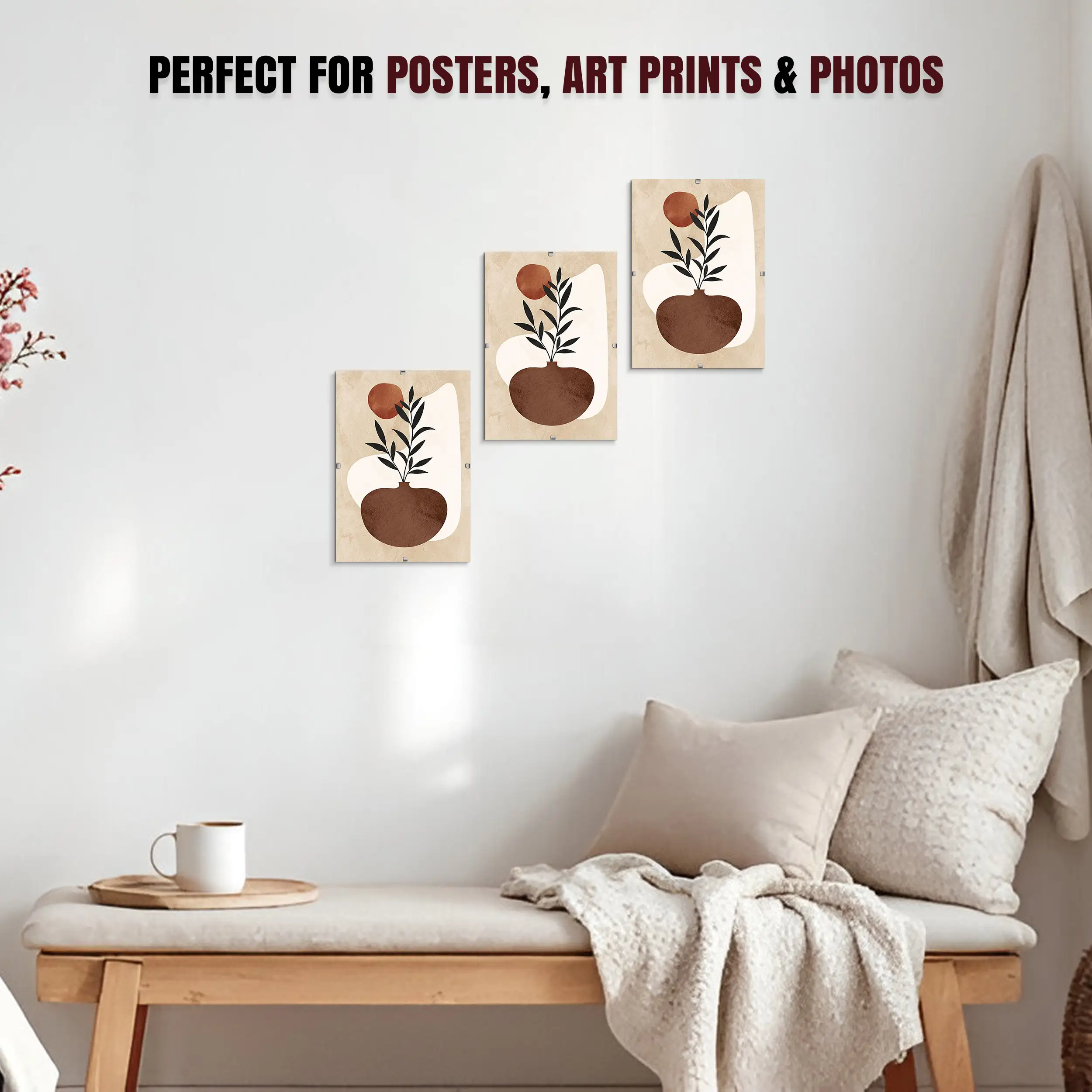 A4 Frameless Clip Frame | Clear Acrylic Display For Photos & Posters thumbnail 2