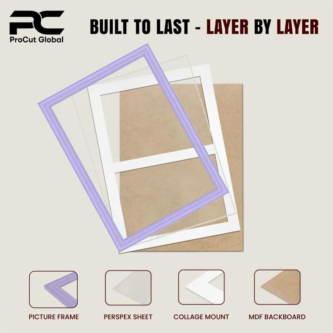 20x14" Purple Classic Multi Aperture Photo Frame - Fits A4 (x2) Photos | Collage Frame thumbnail 5