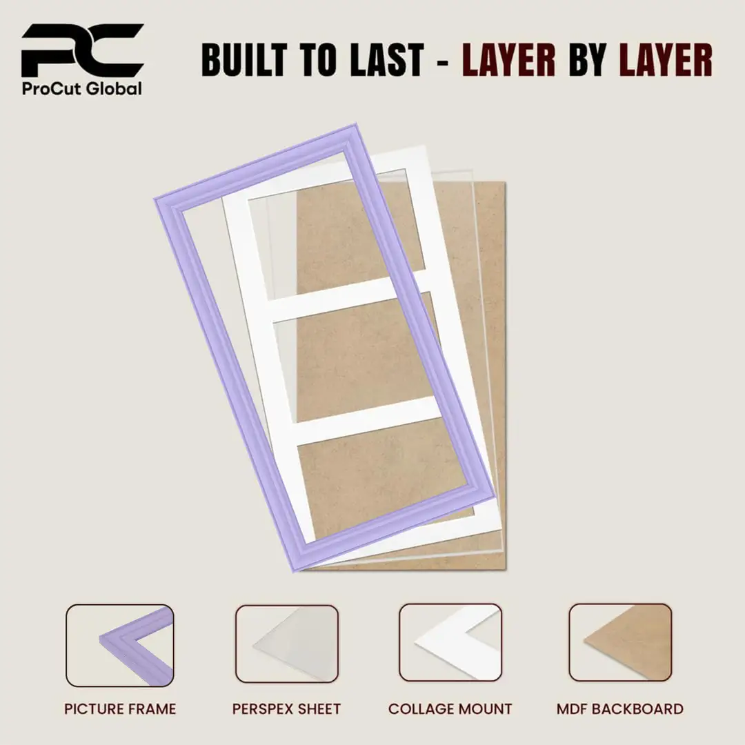 40x20cm Purple Classic Multi Aperture Photo Frame - Fits 6x4" (x3) Photos | Collage Frame thumbnail 5