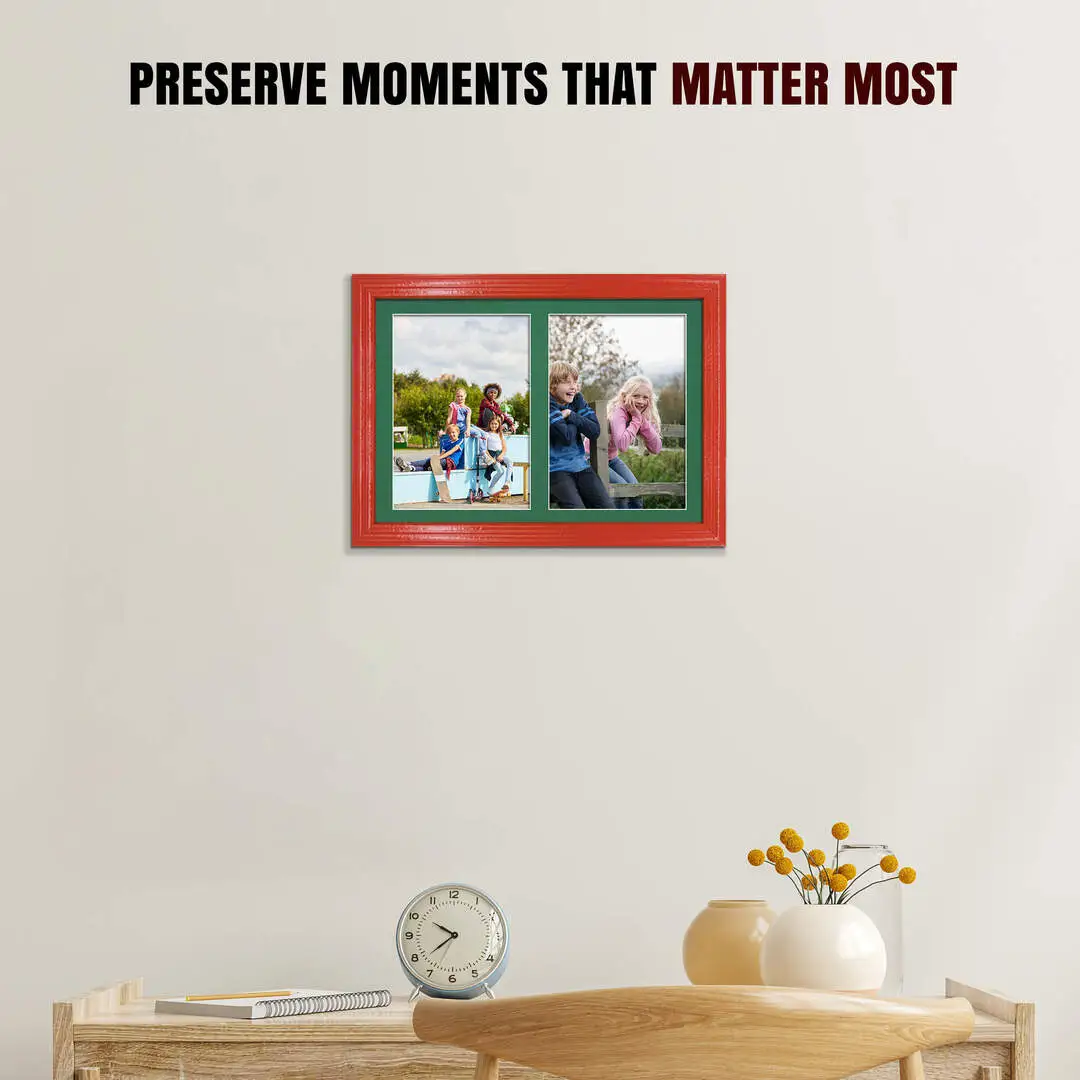20x14" Classic Multi Aperture Photo Frame - Fits A4 (x2) Photos | Collage Frame thumbnail 2