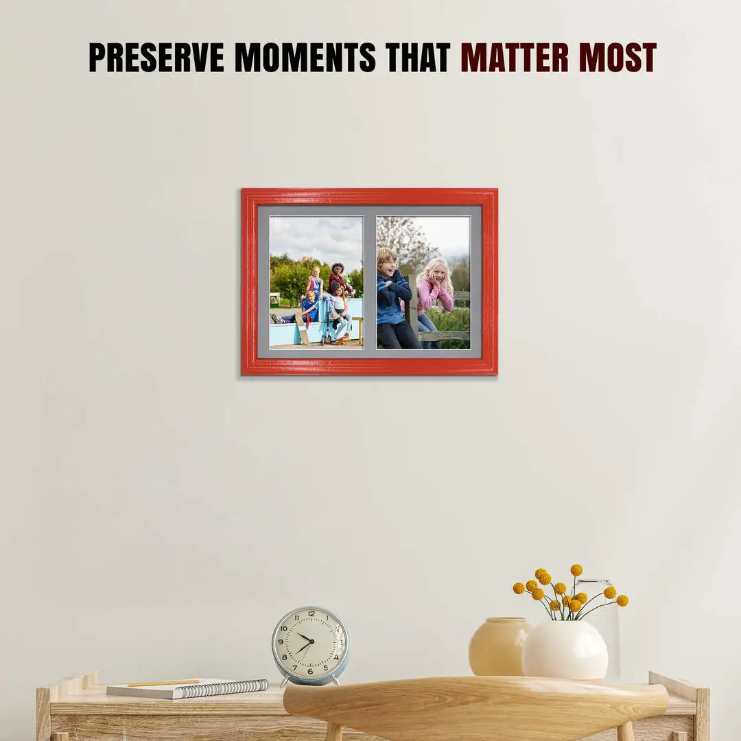 20x14" Classic Multi Aperture Photo Frame - Fits A4 (x2) Photos | Collage Frame thumbnail 2