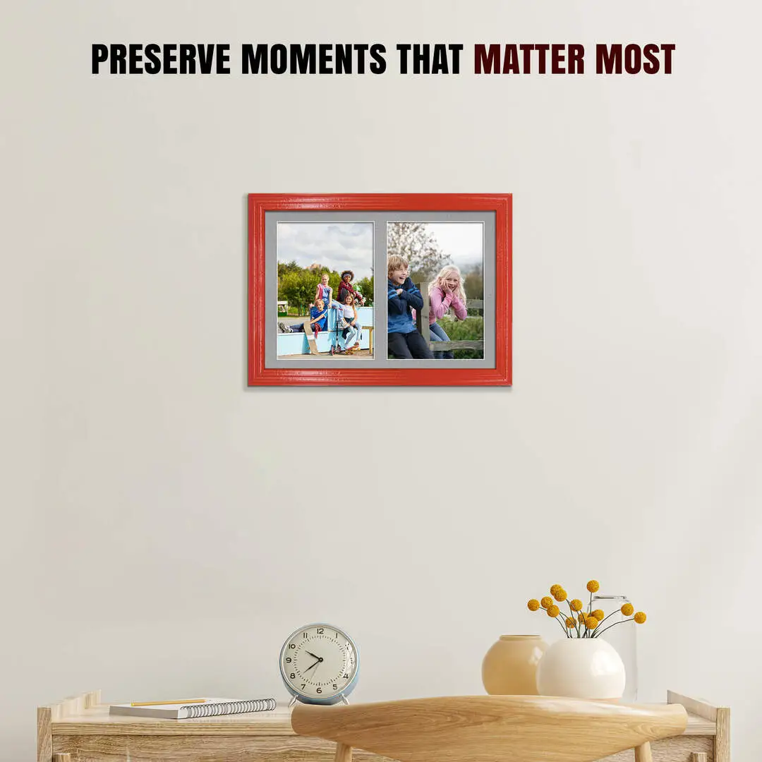 20x14" Classic Multi Aperture Photo Frame - Fits A4 (x2) Photos | Collage Frame thumbnail 2