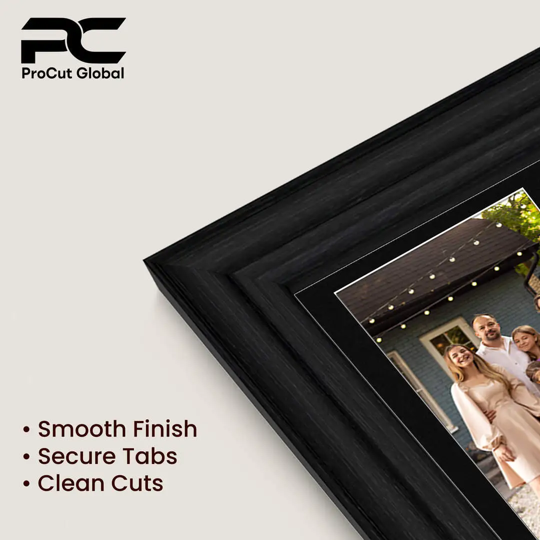 12x12" Classic Black Multi Aperture Photo Frame - Fits 6x4" (x4) Photos | Collage Frame thumbnail 7