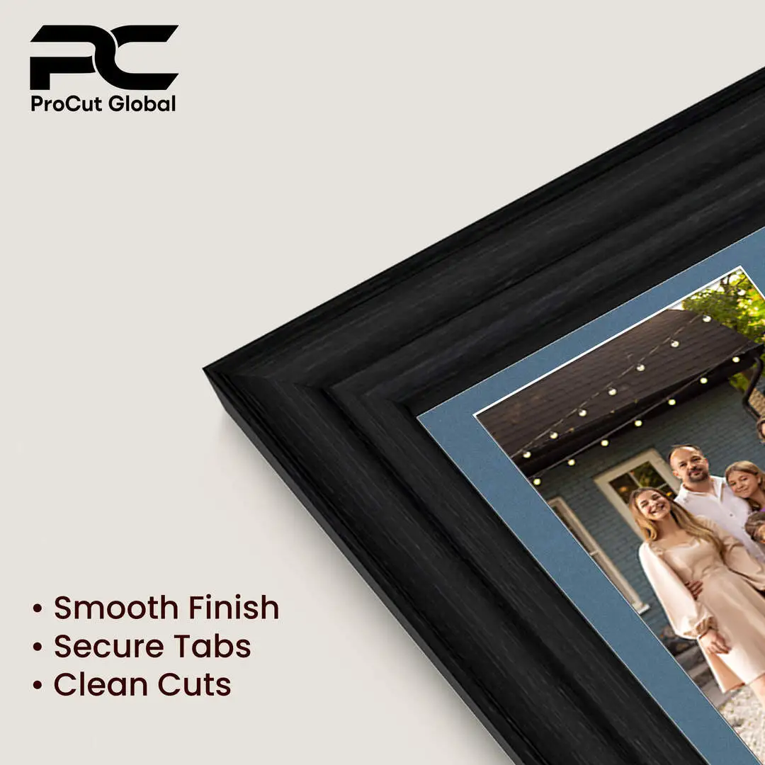 12x12" Black Classic Multi Aperture Photo Frame - Fits 6x4" (x4) Photos | Collage Frame thumbnail 7