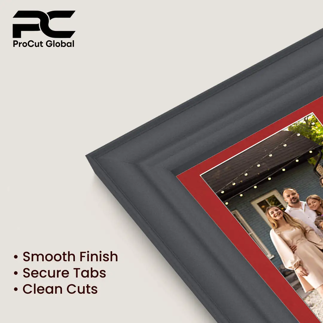 12x12" Classic Dark Grey Multi Aperture Photo Frame - Fits 6x4" (x4) Photos | Collage Frame thumbnail 7