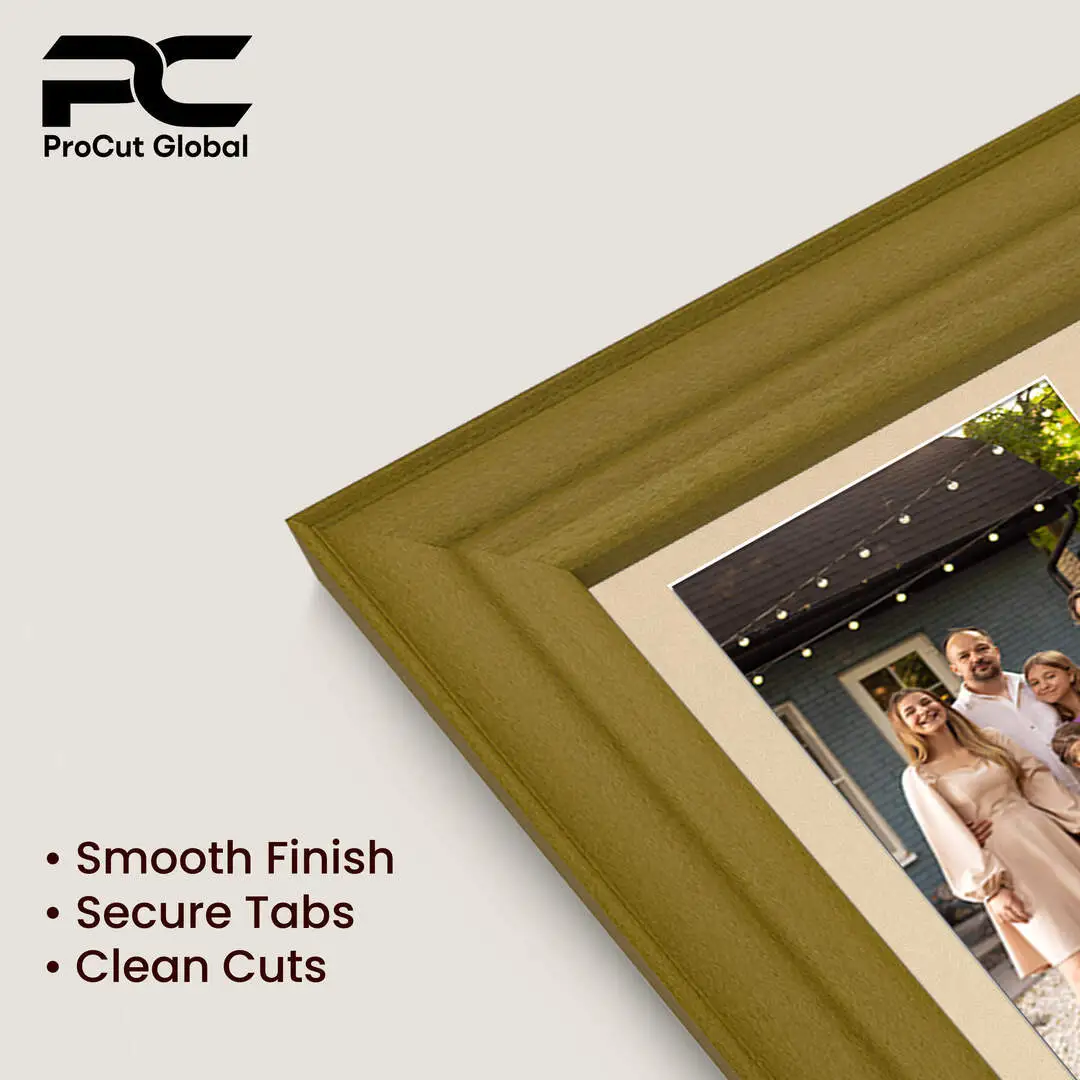 12x12" Gold Classic Multi Aperture Photo Frame Holds 6x4" (x4) Photos With Ivory Mount | Modern Collage Frame thumbnail 7