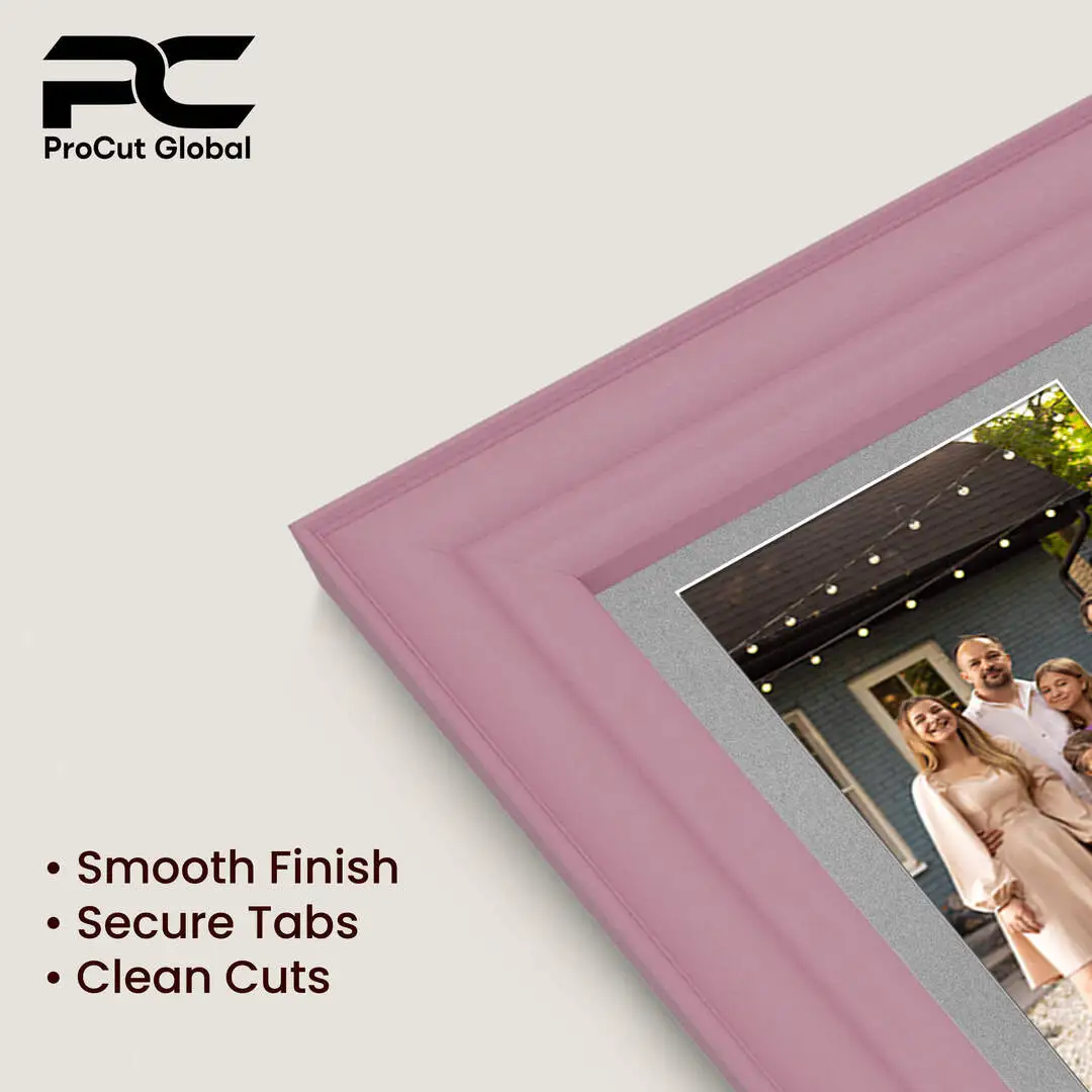 12x12" Pastel Pink Classic Multi Aperture Photo Frame Holds 6x4" (x4) Photos With Silver Mount | Modern Collage Frame thumbnail 7