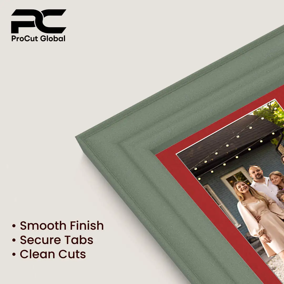 16x8" Green Classic Multi Aperture Photo Frame Holds 7x5" (x3) Photos With Crimson Mount | Modern Collage Frame thumbnail 7
