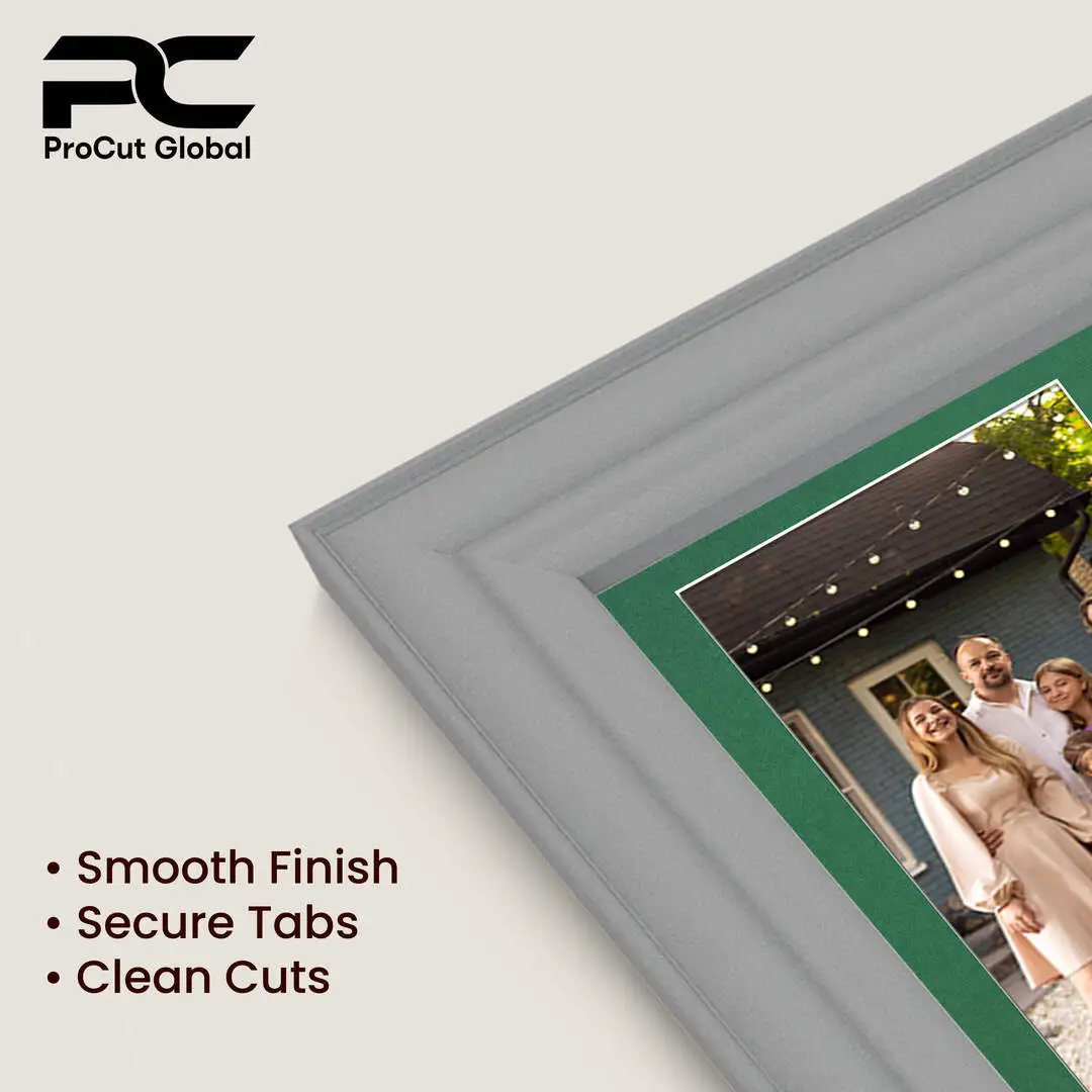 16x8" Light Grey Classic Multi Aperture Photo Frame - Fits 7x5" (x3) Photos | Collage Frame thumbnail 7