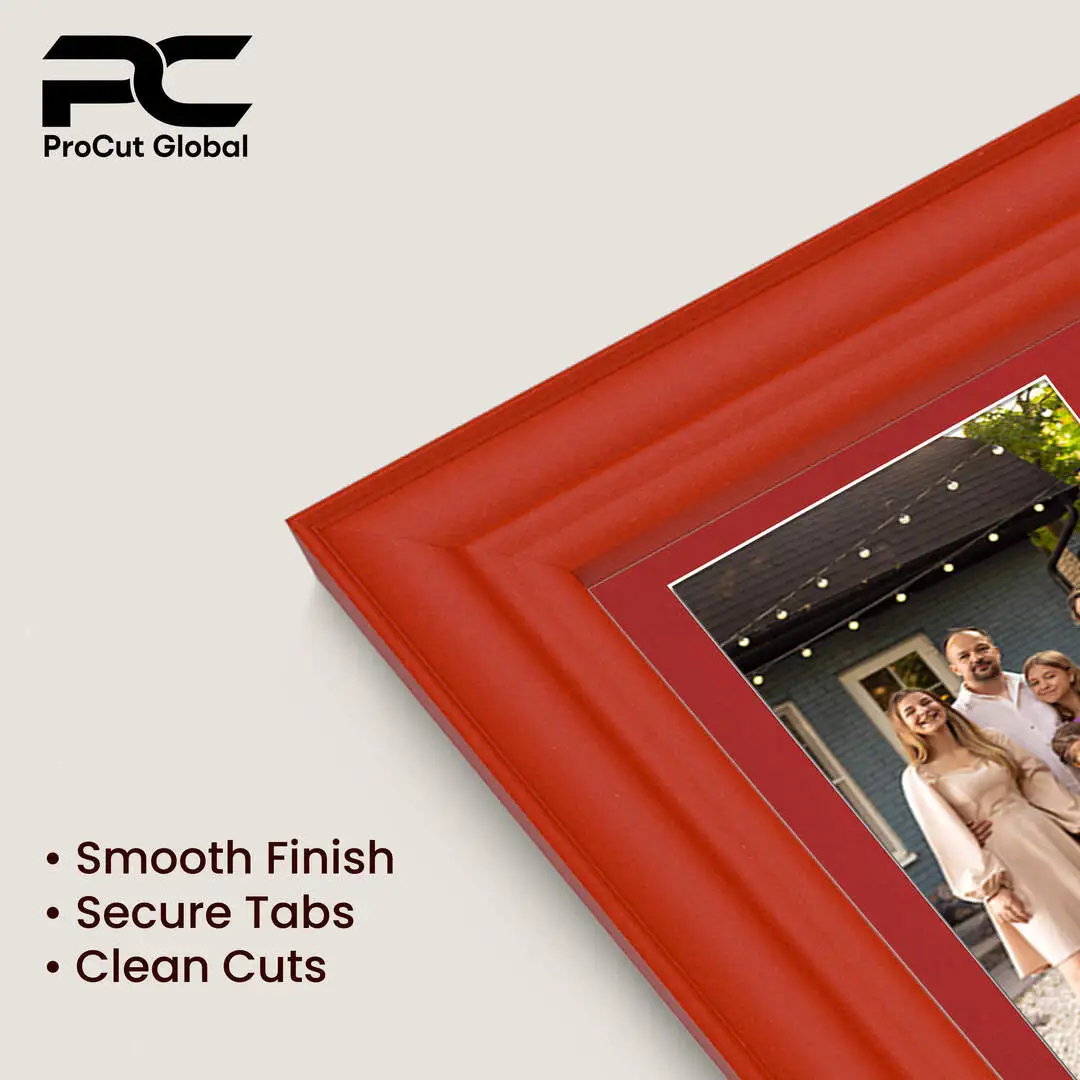 16x8" Red Classic Multi Aperture Photo Frame Holds 7x5" (x3) Photos With Crimson Mount | Modern Collage Frame thumbnail 7