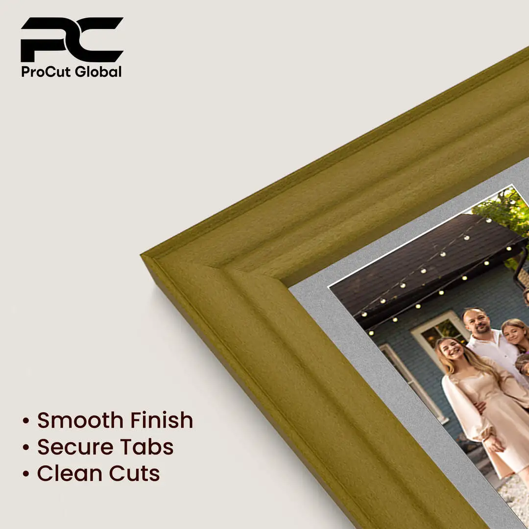 20x14" Gold Classic Multi Aperture Photo Frame Holds A4 (x2) Photos With Silver Mount | Modern Collage Frame thumbnail 7