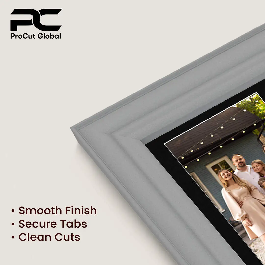 20x14" Light Grey Classic Multi Aperture Photo Frame Holds A4 (x2) Photos With Black Mount | Modern Collage Frame thumbnail 7