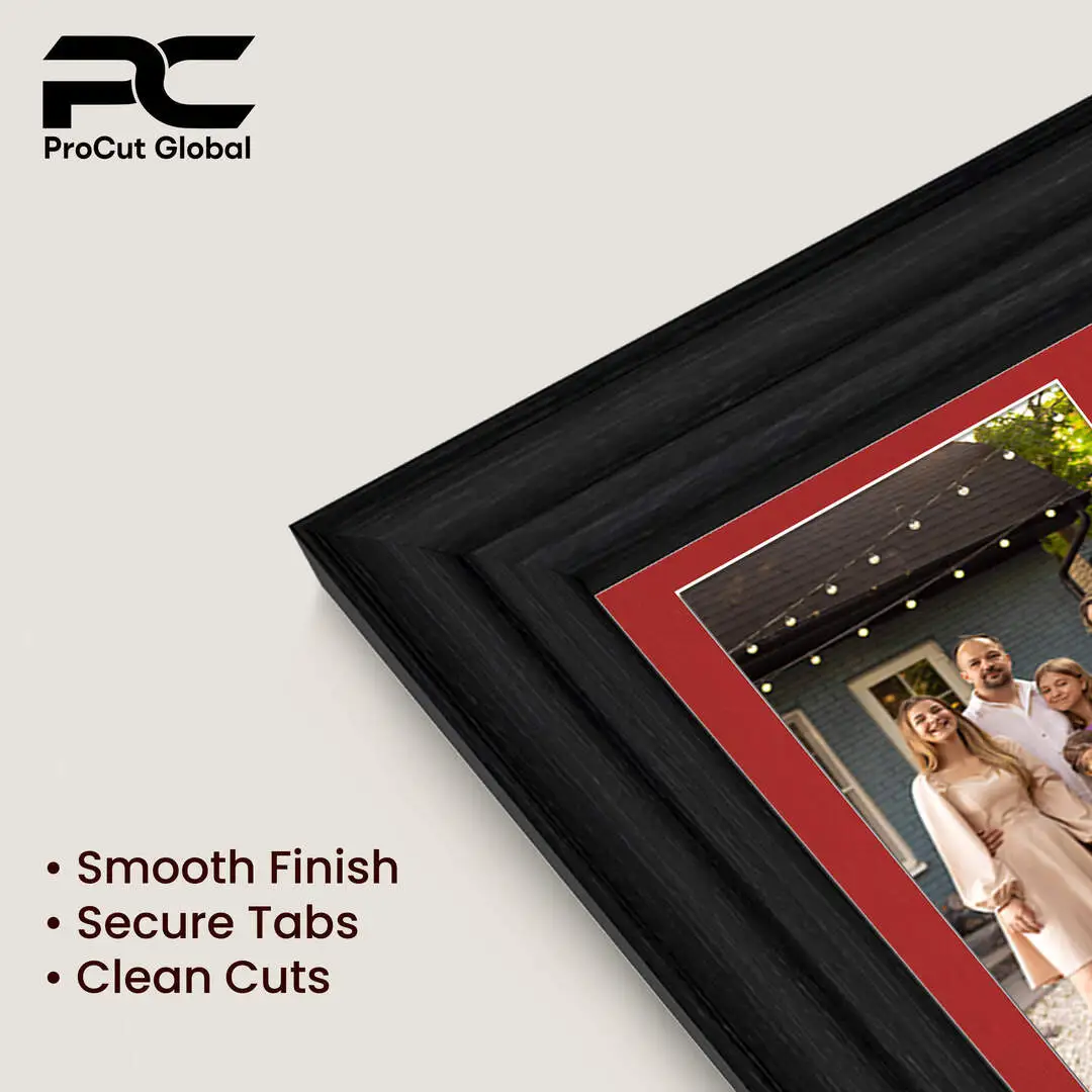 26x8" Black Classic Multi Aperture Photo Frame - Fits 6x4" (x5) Photos | Collage Frame thumbnail 7